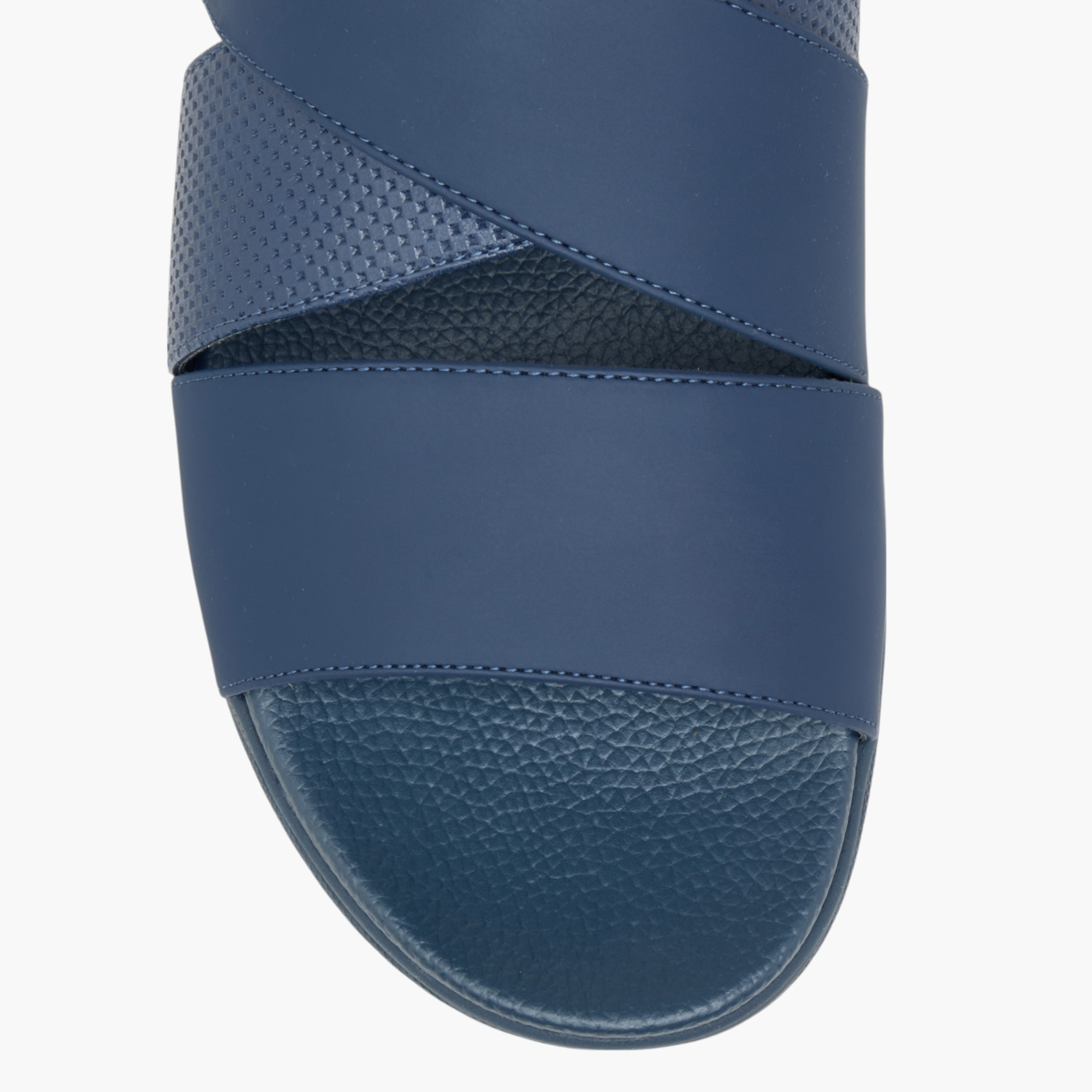 Le Confort Textured Cross Strap Slip-On Comfort Sandals-men-shoes-sandals-image-3