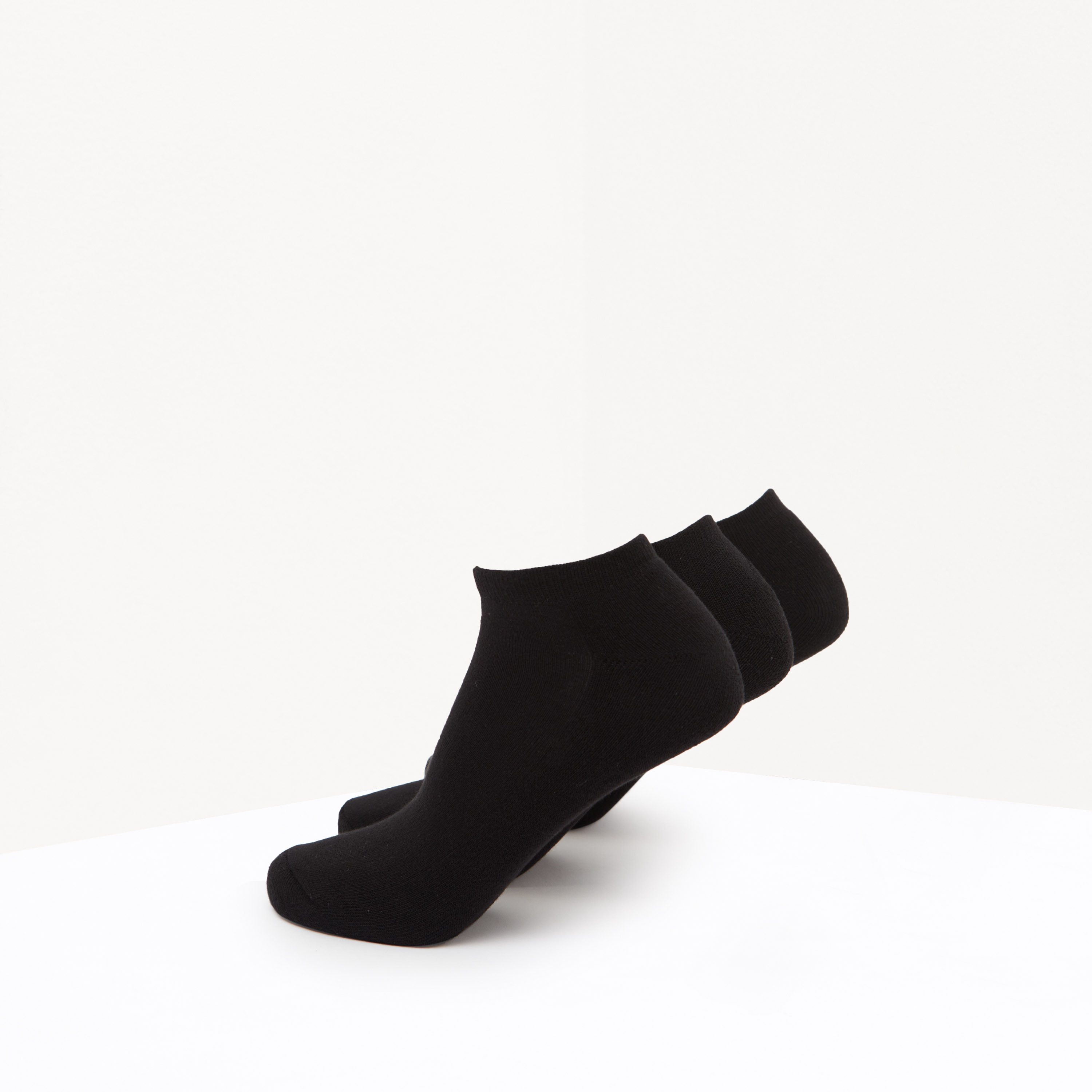 Solid Ankle Length Socks - Set of 3-women-socksandstockings-image-3