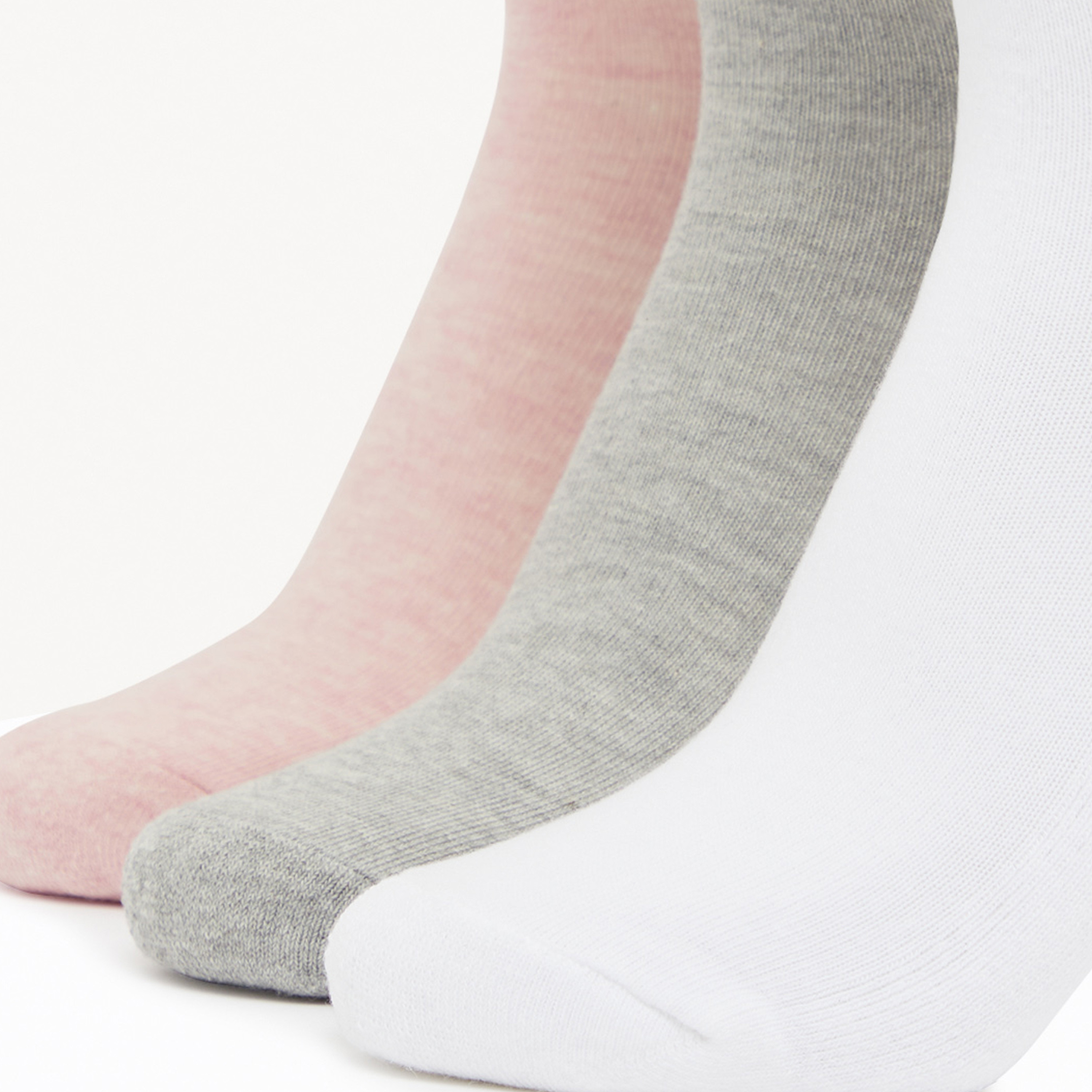 جوارب سادة بطول الكاحل - طقم من 3 أزواج-women-socksandstockings-image-2