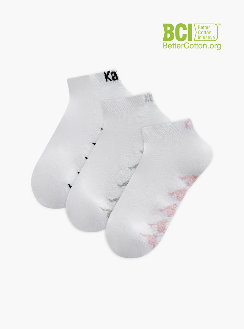 طقم جوارب رياضية موسّدة 3 أزواج بطول الكاحل وطبعات من كابا-women-socksandstockings-image-1