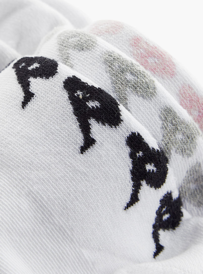 طقم جوارب رياضية موسّدة 3 أزواج بطول الكاحل وطبعات من كابا-women-socksandstockings-image-4