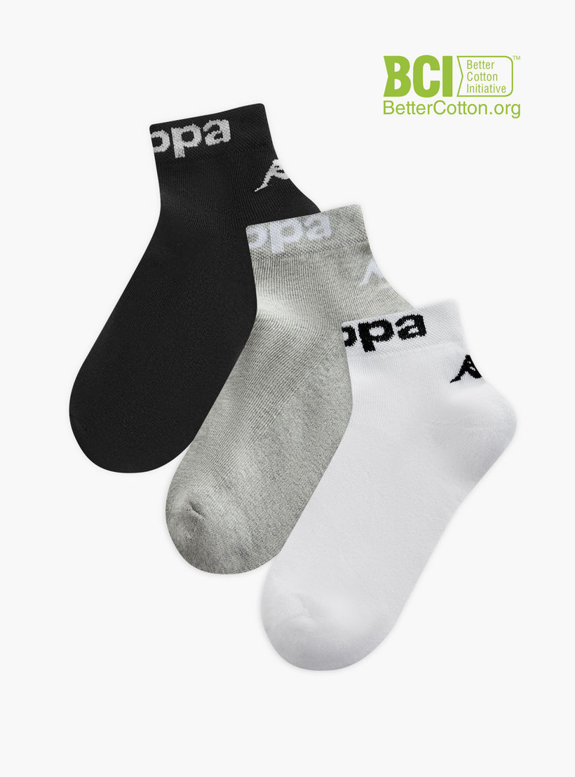 طقم جوارب رياضية موسّدة 3 أزواج بطول الكاحل من كابا-women-socksandstockings-image-1