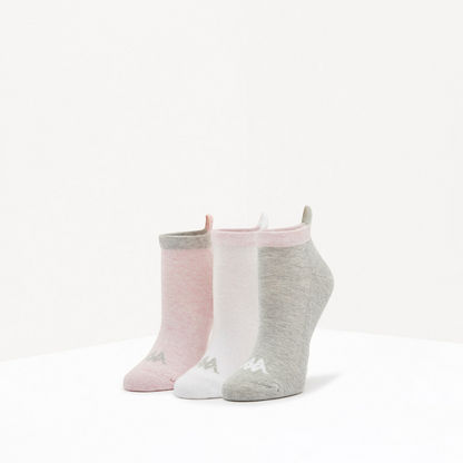 Kappa Print Ankle Length Socks - Set of 3-Women%27s Socks-image-0