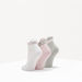 Kappa Print Ankle Length Socks - Set of 3-Women%27s Socks-thumbnail-1