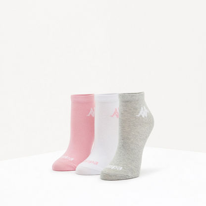 Kappa Print Ankle Length Socks - Set of 3-Women%27s Socks-image-0