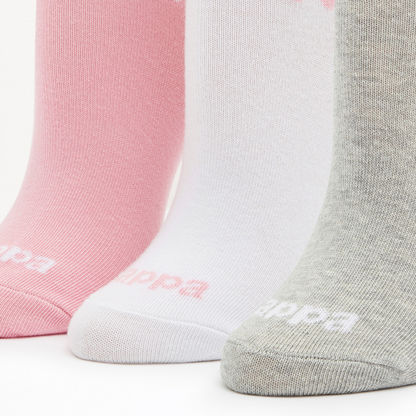 Kappa Print Ankle Length Socks - Set of 3-Women%27s Socks-image-2