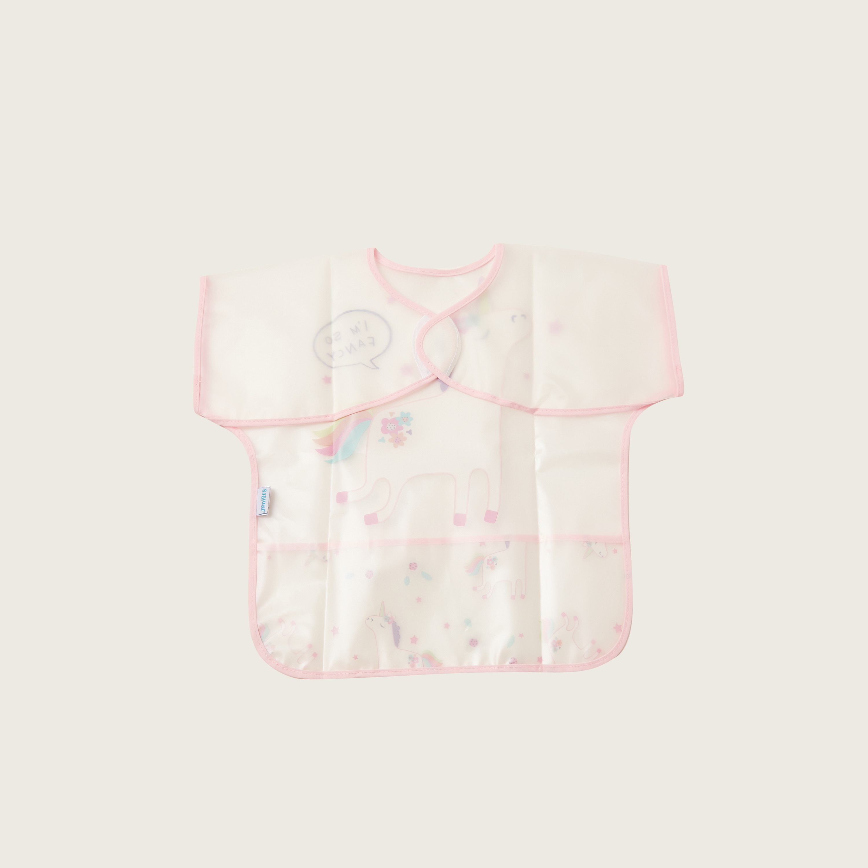 مريلة بطبعات يونيكورن وشريط إغلاق من جونيورز-baby-feeding-bibs-image-2