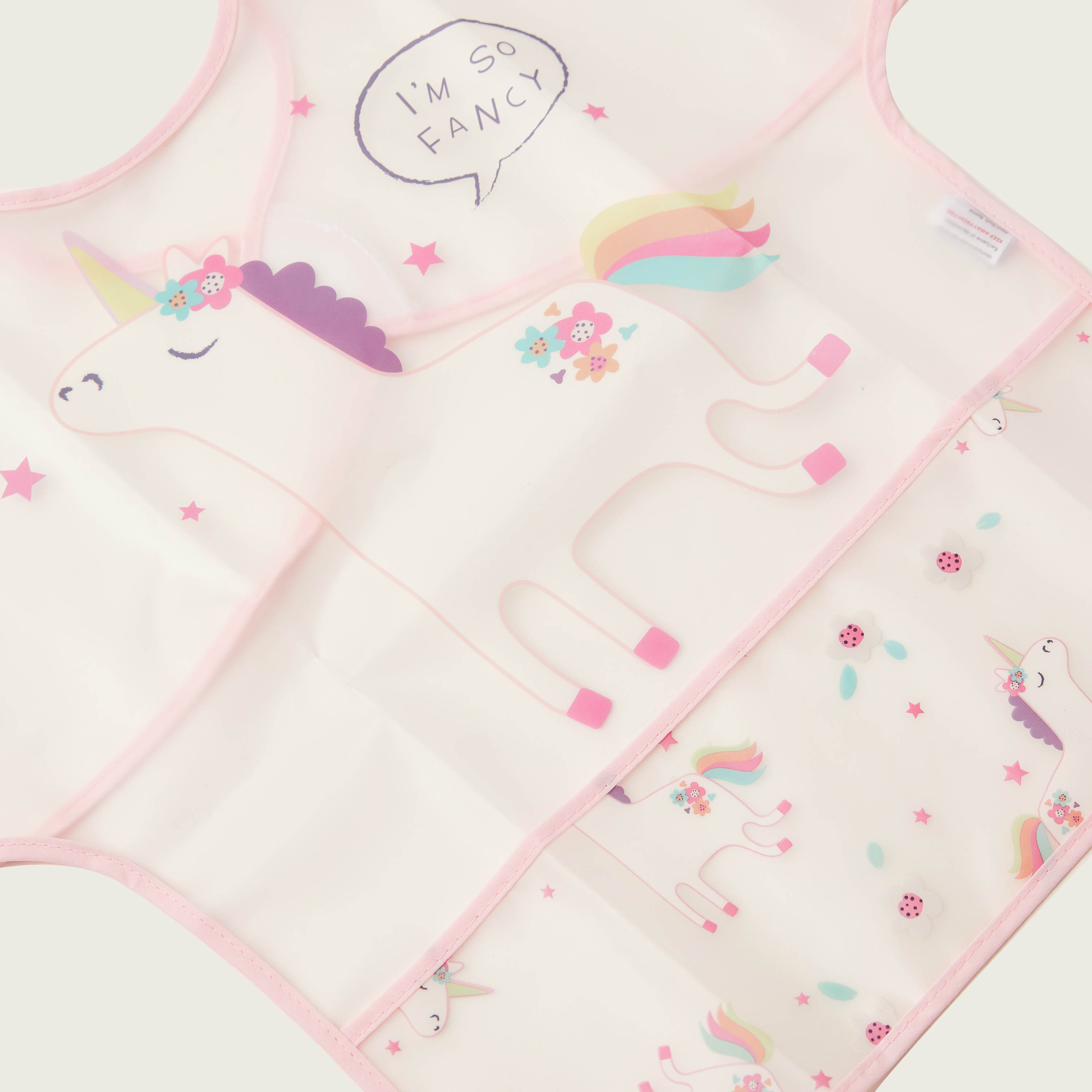 مريلة بطبعات يونيكورن وشريط إغلاق من جونيورز-baby-feeding-bibs-image-3