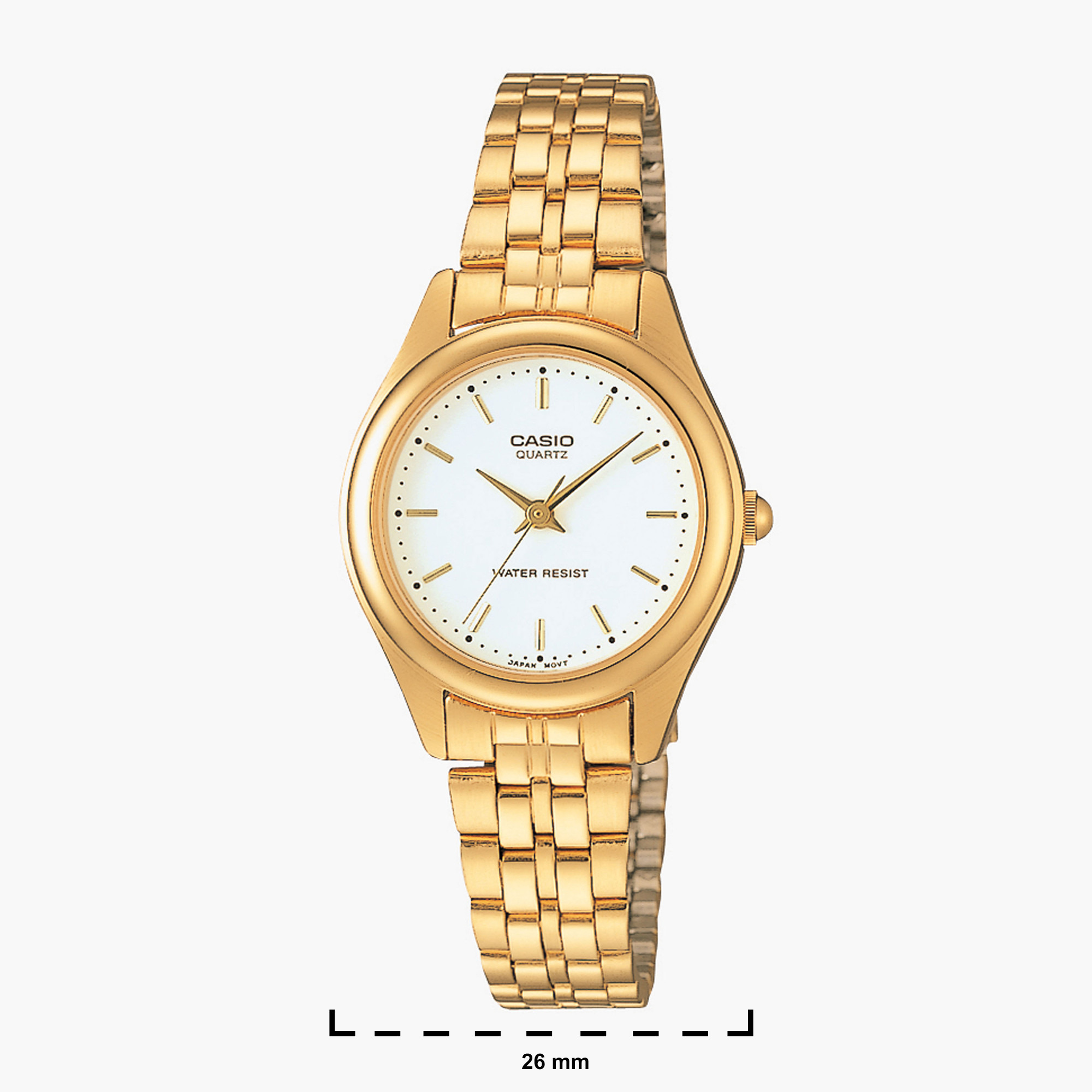 Casio Women's Gold Analog Metal Strap Watch LTP-1129N-7ARDF | 26 MM-women-watchesandjewellery-watches-image-2