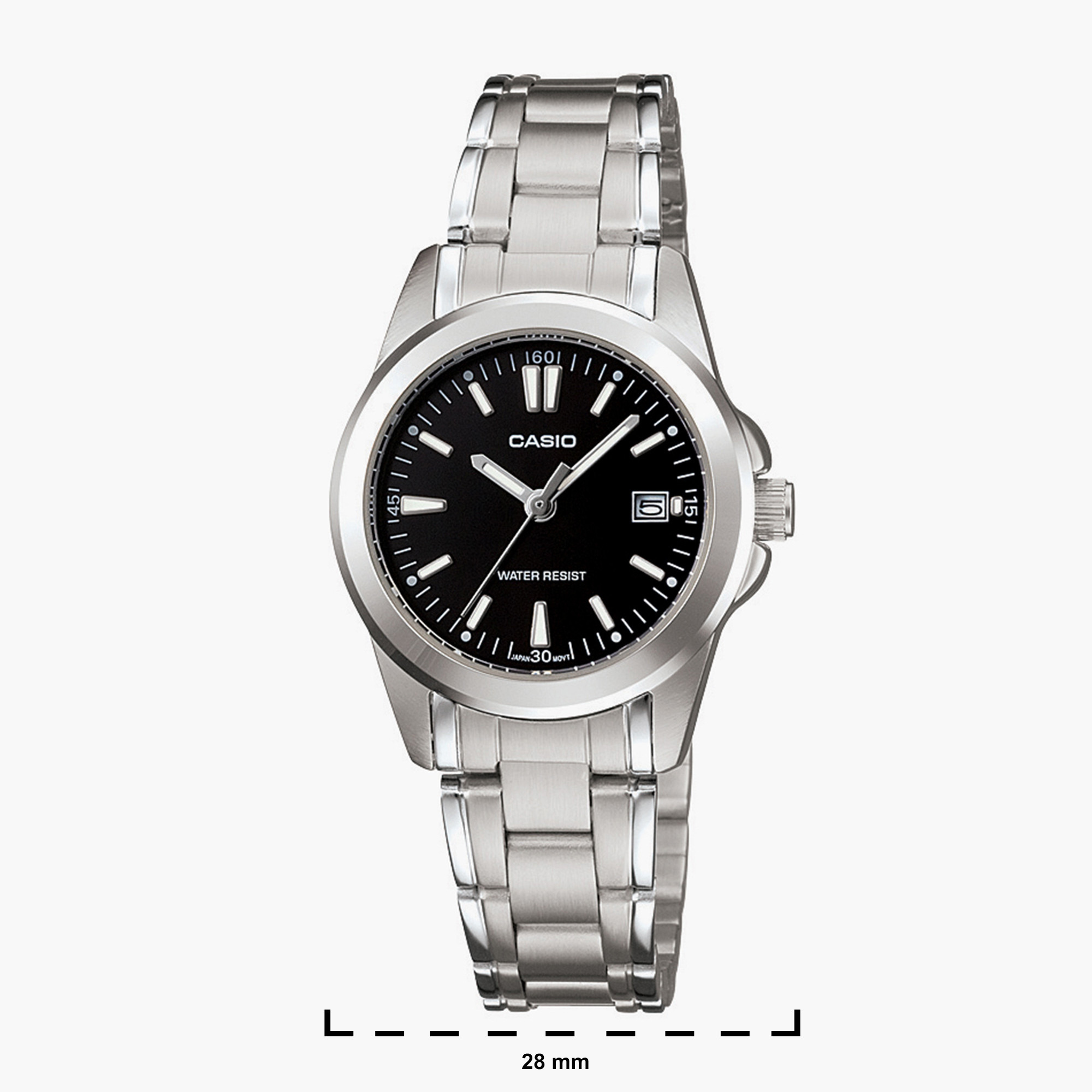 ساعة أنالوج فضية بحزام معدني للنساء من كاسيو - LTP-1215A-1A2DF-women-watchesandjewellery-watches-image-2