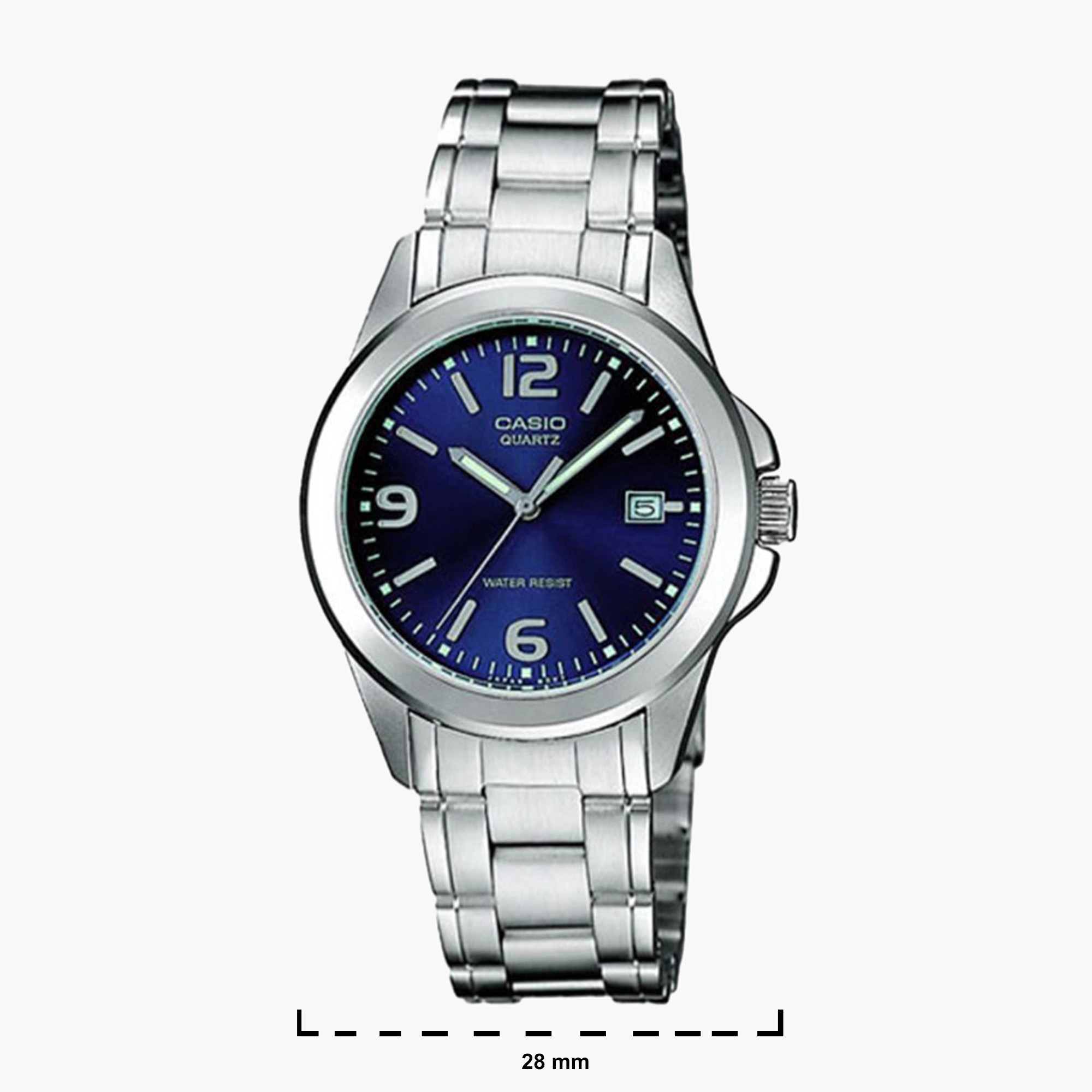 ساعة يد تناظرية فضية بسوار معدني للنساء من كاسيو  LTP-1215A-2ADF-women-watchesandjewellery-watches-image-2