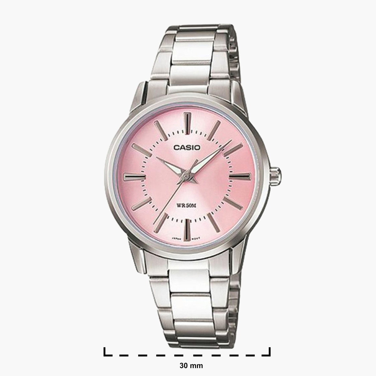 ساعة أنالوج فضية بحزام معدني للنساء من كاسيو - LTP-1303D-4AVDF-women-watchesandjewellery-watches-image-2
