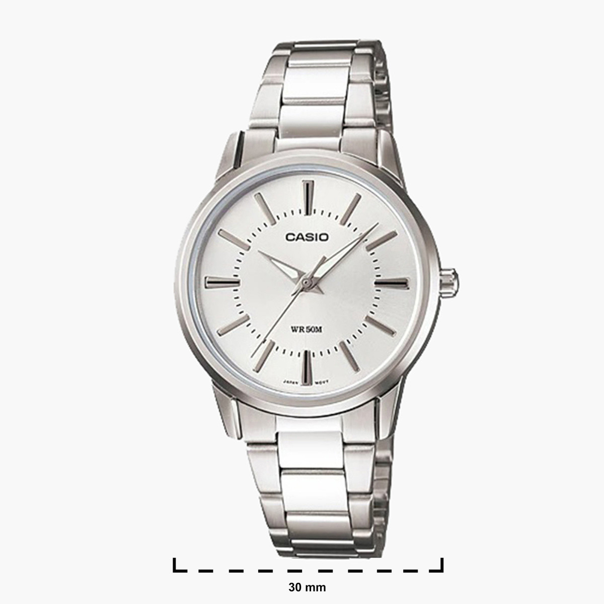 Casio Women's Silver Analog Metal Strap Watch LTP-1303D-7AVDF | 30 MM-women-watchesandjewellery-watches-image-2