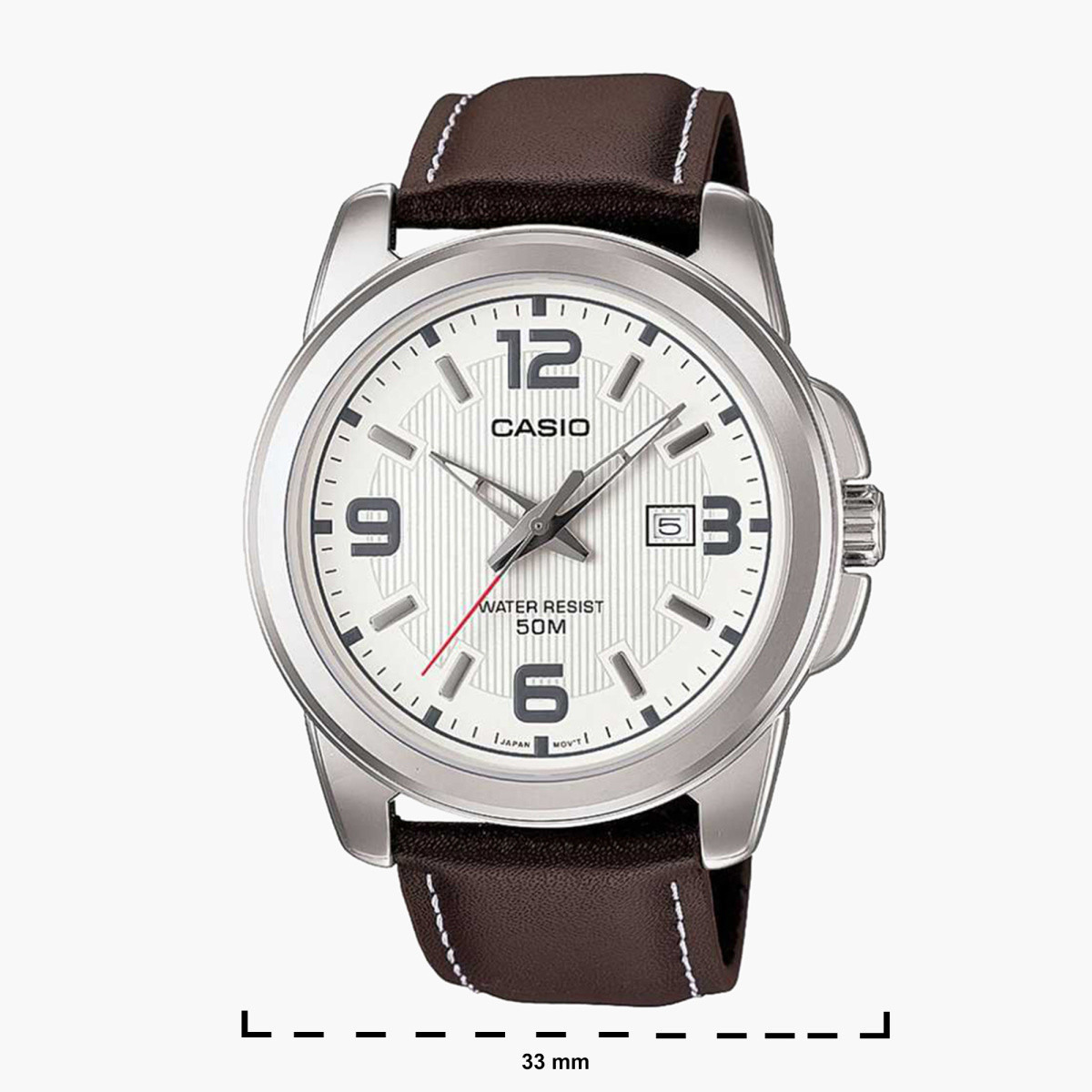 Casio Women's Brown Analog Leather Strap Watch LTP-1314L-7AVDF | 33 MM-women-watchesandjewellery-watches-image-2