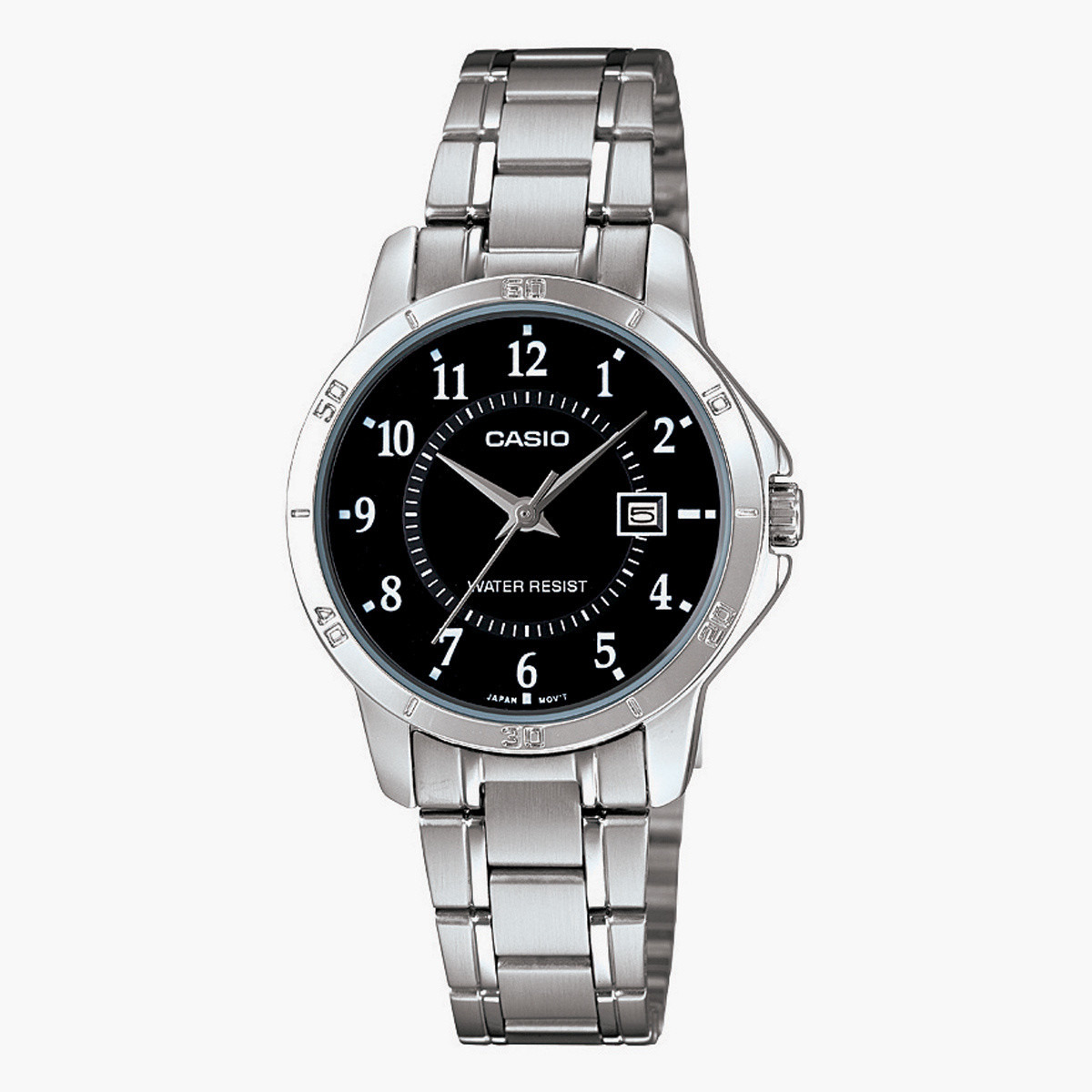 ساعة تناظرية فضية بسوار معدني للنساء من كاسيو - LTP-V004D-1BUDF-women-watchesandjewellery-watches-image-1