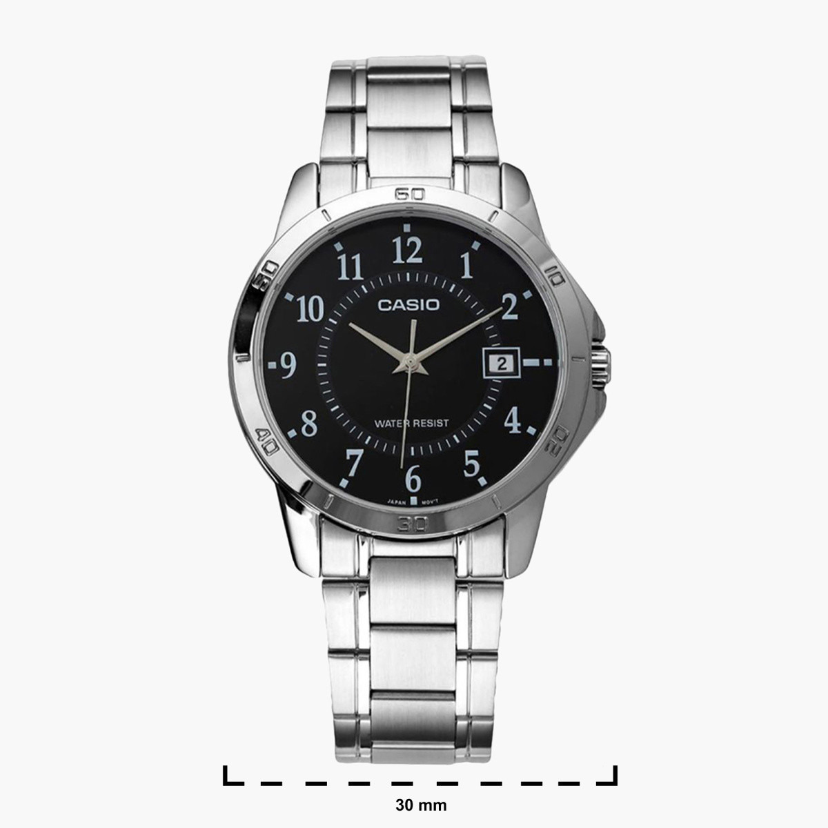 ساعة تناظرية فضية بسوار معدني للنساء من كاسيو - LTP-V004D-1BUDF-women-watchesandjewellery-watches-image-2
