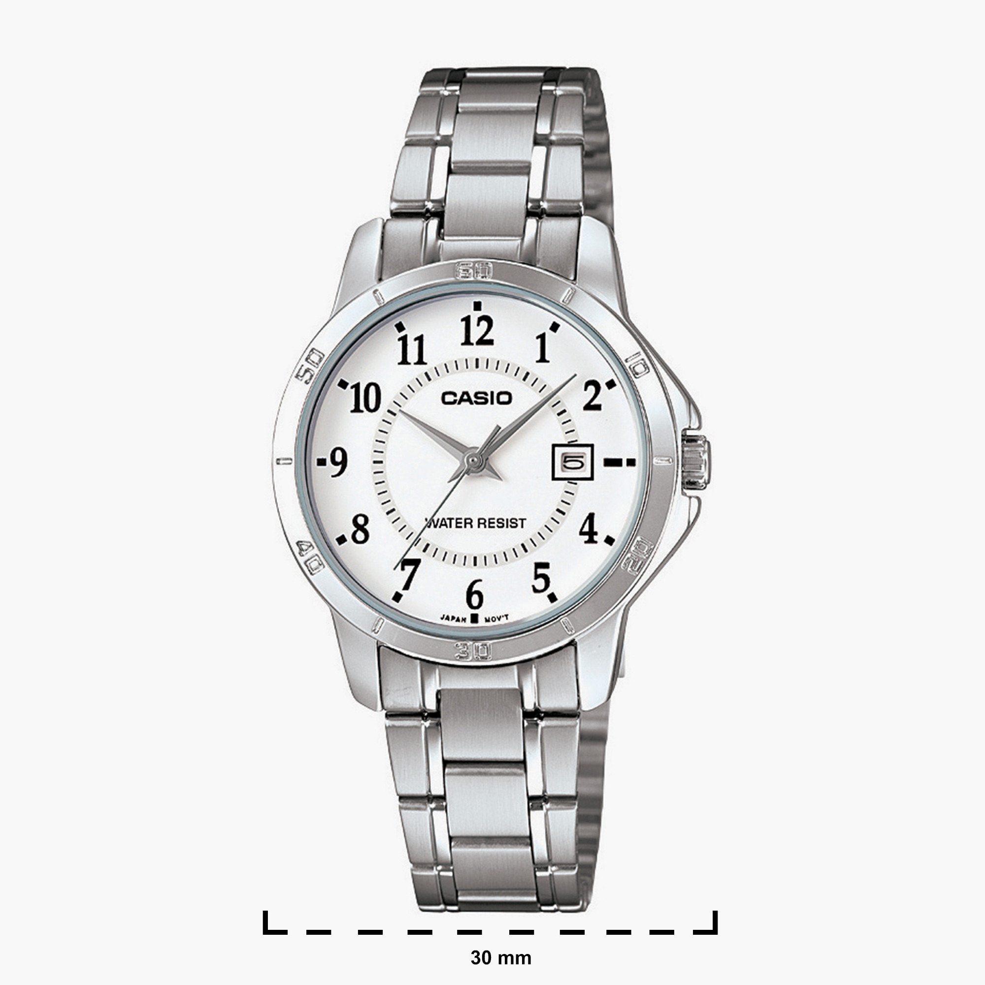 Casio Women's Silver Analog Metal Strap Watch LTP-V004D-7BUDF-women-watchesandjewellery-watches-image-2