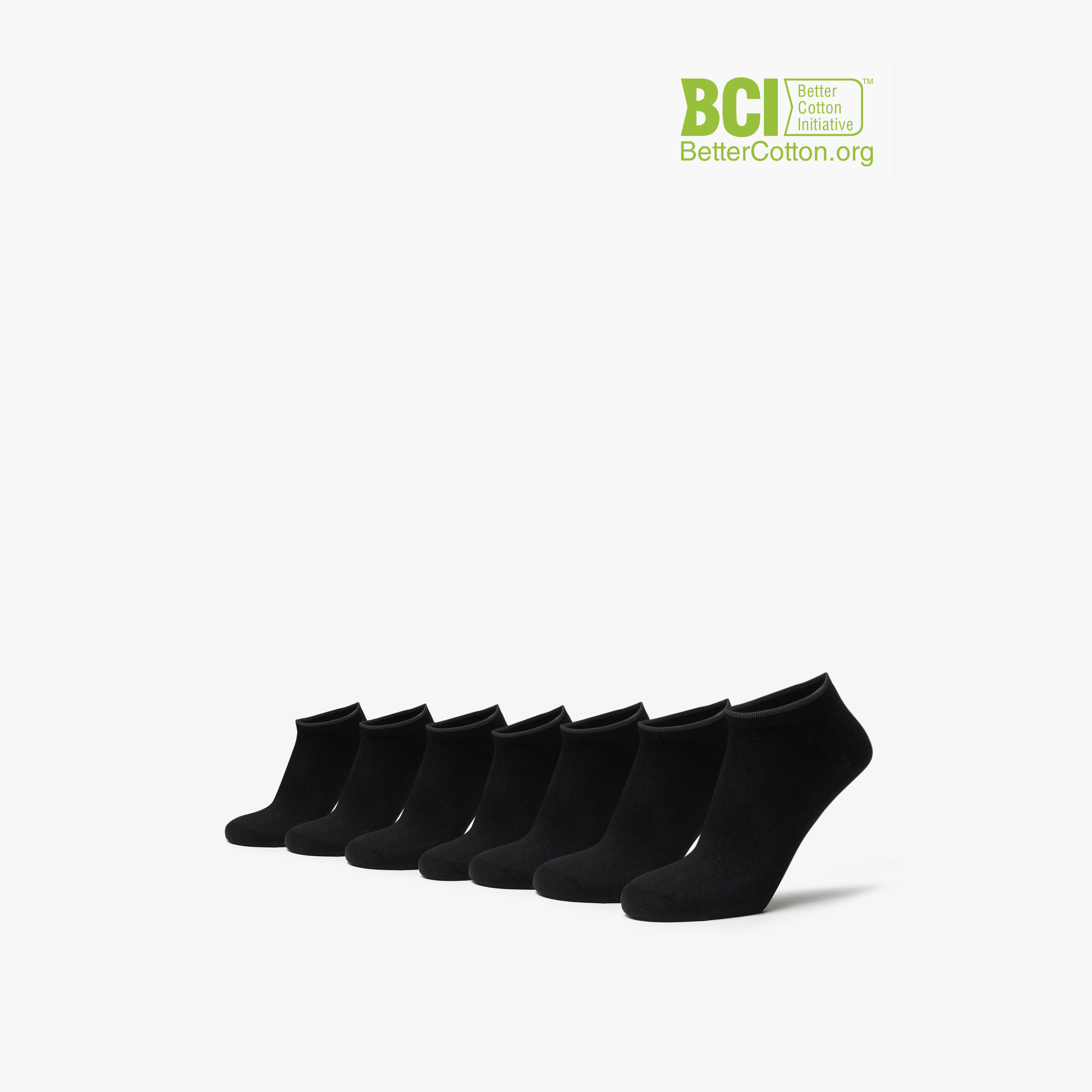 طقم جوارب 7 أزواج سادة بطول الكاحل من لي كوبر-men-socks-image-1