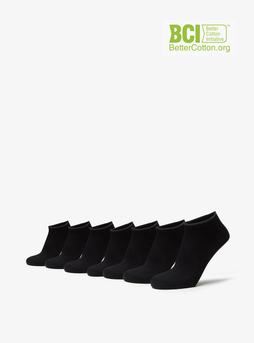 طقم جوارب 7 أزواج سادة بطول الكاحل من لي كوبر-men-socks-image-1