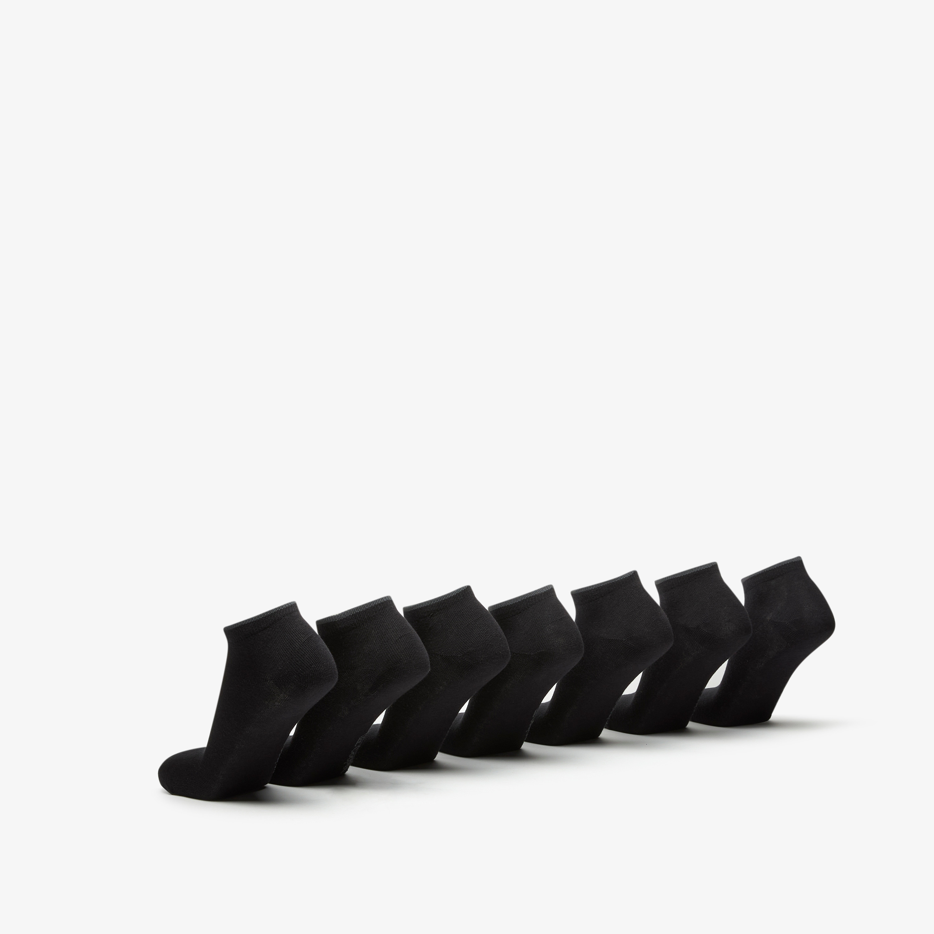 طقم جوارب 7 أزواج سادة بطول الكاحل من لي كوبر-men-socks-image-2