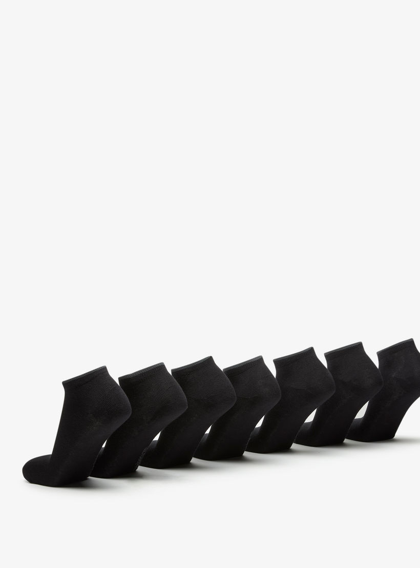 طقم جوارب 7 أزواج سادة بطول الكاحل من لي كوبر-men-socks-image-2