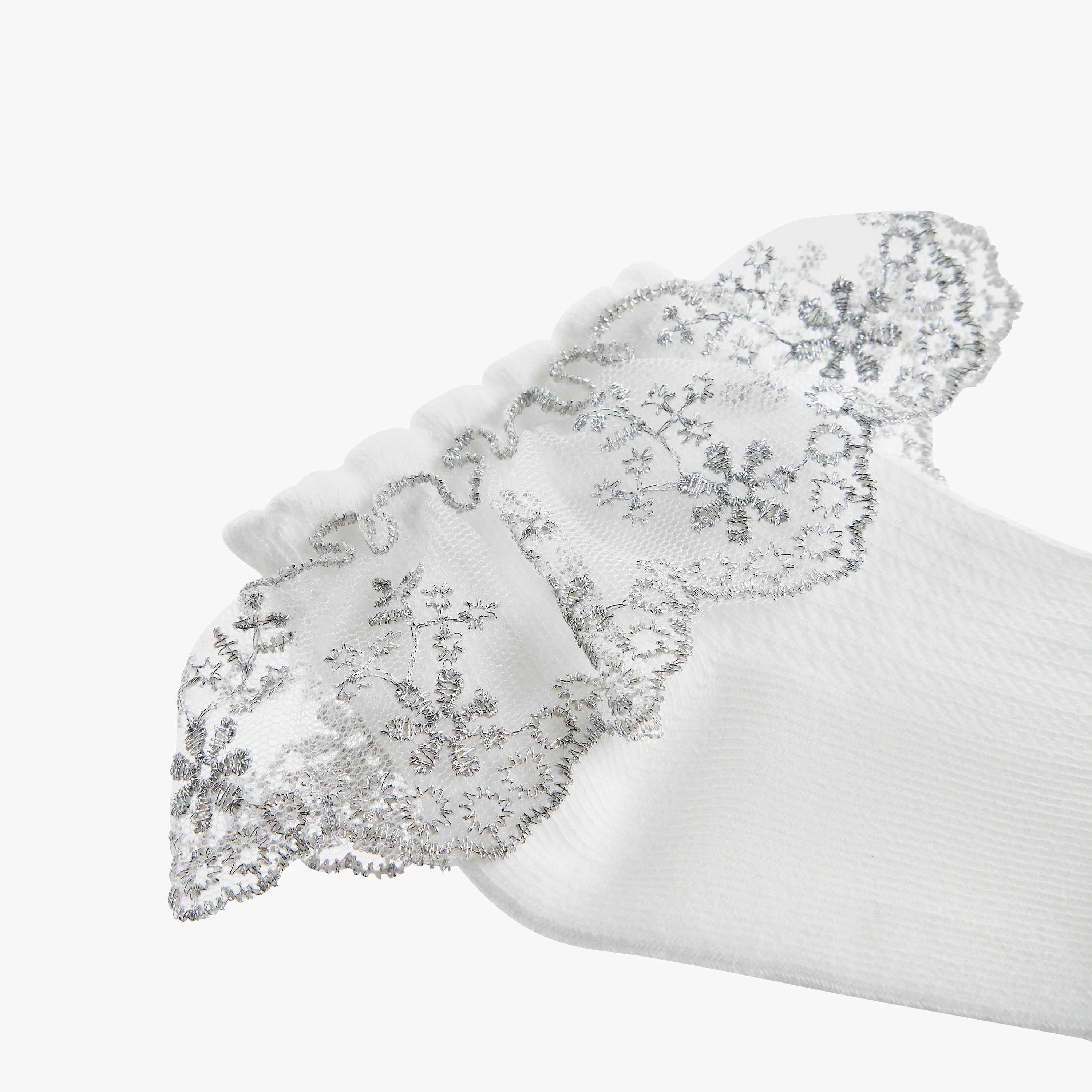 Pack of 3 Flora Bella Girls Socks with Lace Frill-girls-accessories-socks-image-3