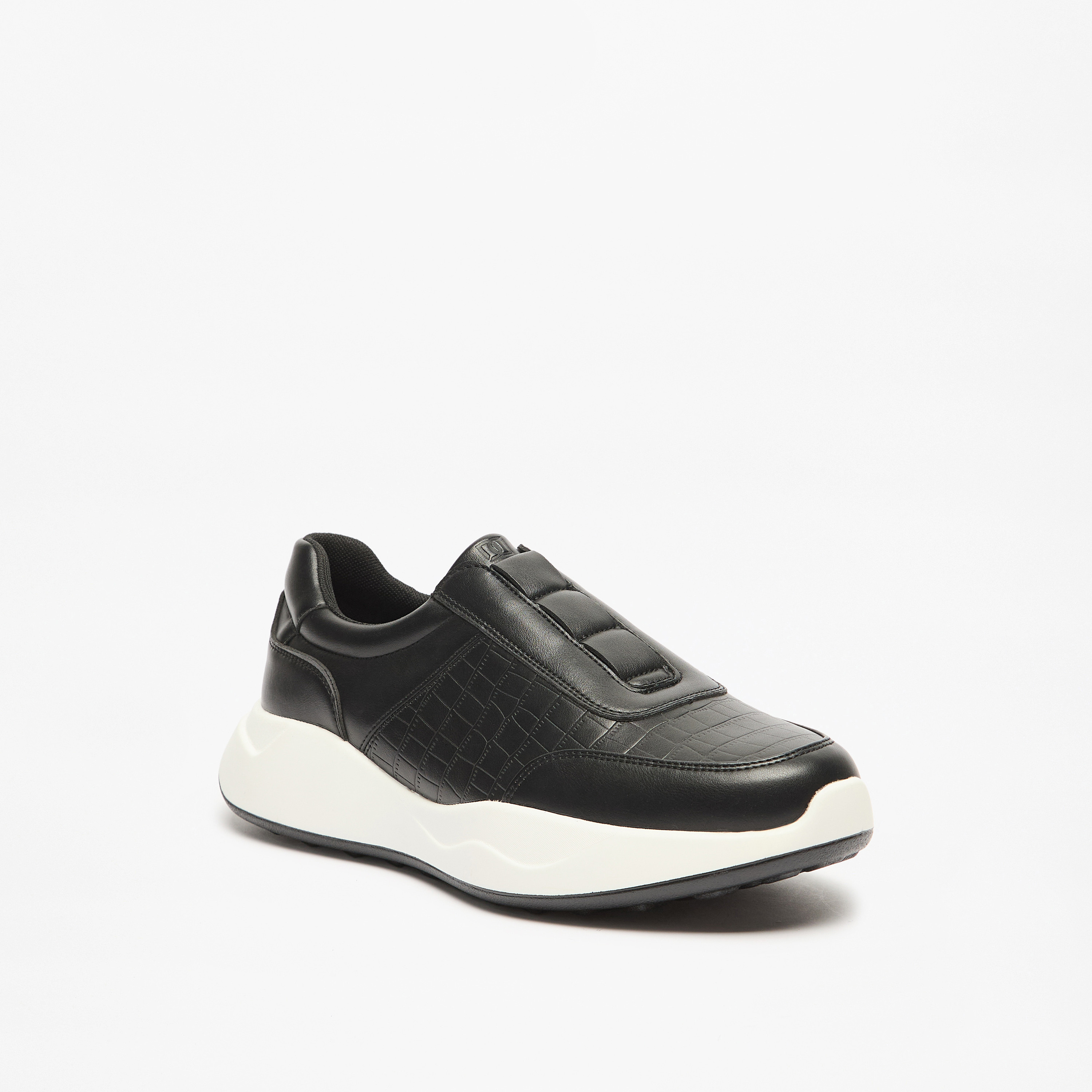 Duchini Men's Textured Slip-On Sneakers-men-shoes-sneakers-image-6
