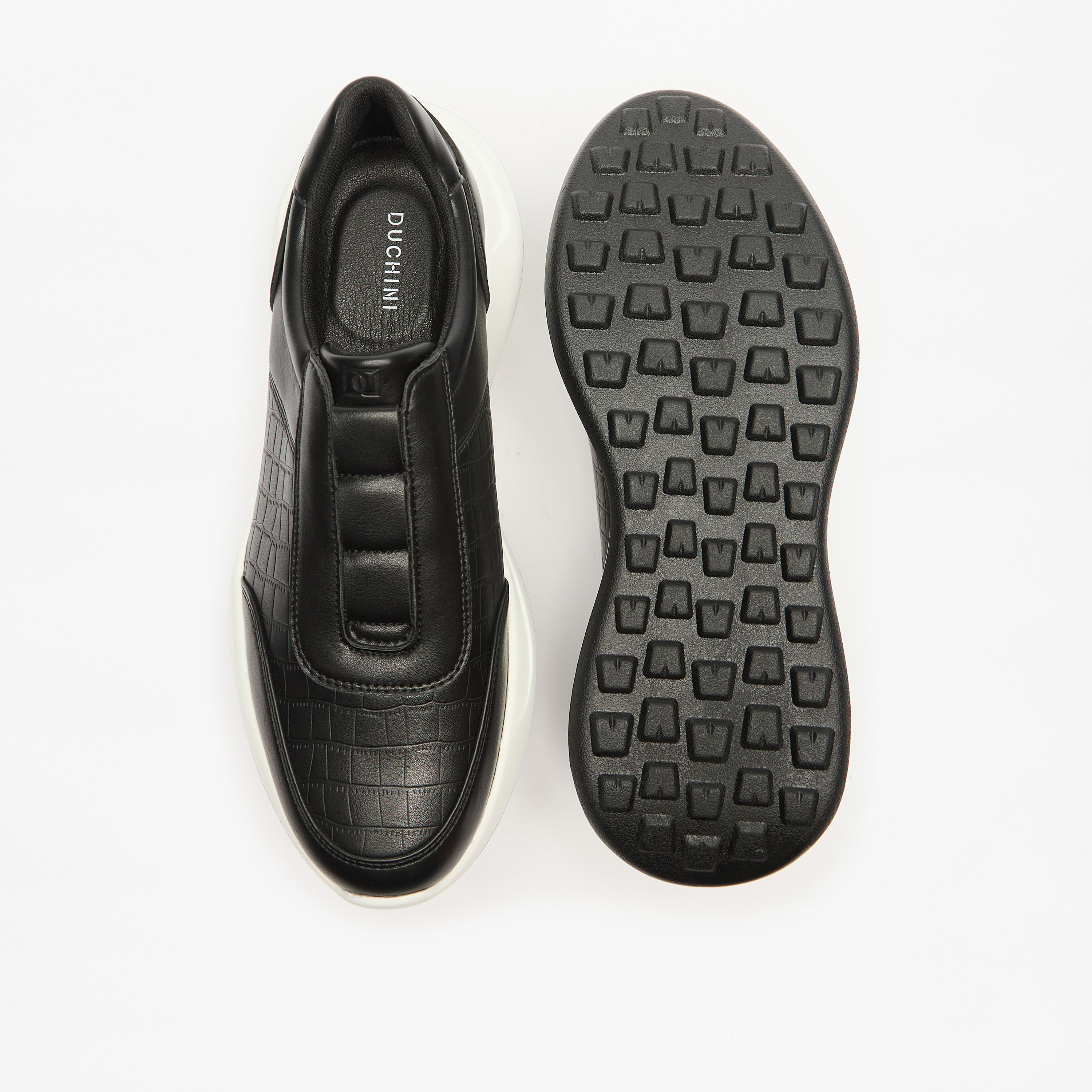 Duchini Men's Textured Slip-On Sneakers-men-shoes-sneakers-image-9