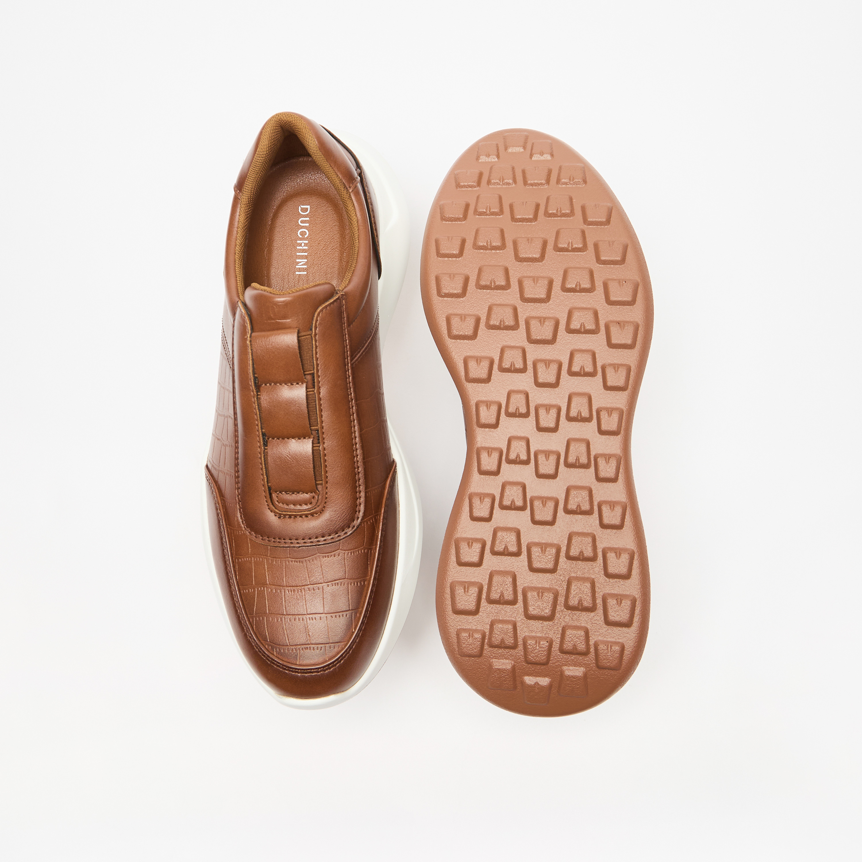 Duchini Men's Textured Slip-On Sneakers-men-shoes-sneakers-image-4