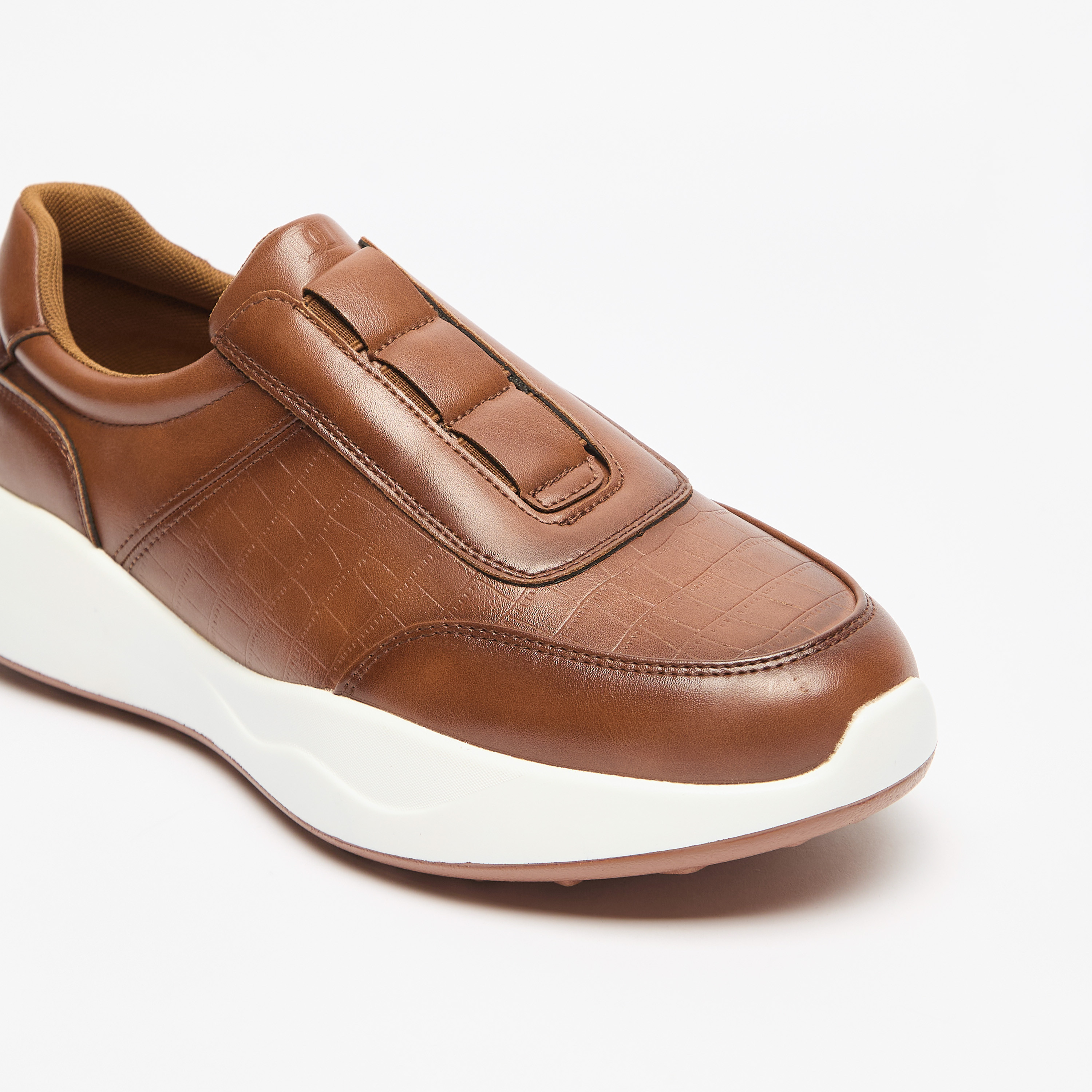 Duchini Men's Textured Slip-On Sneakers-men-shoes-sneakers-image-5