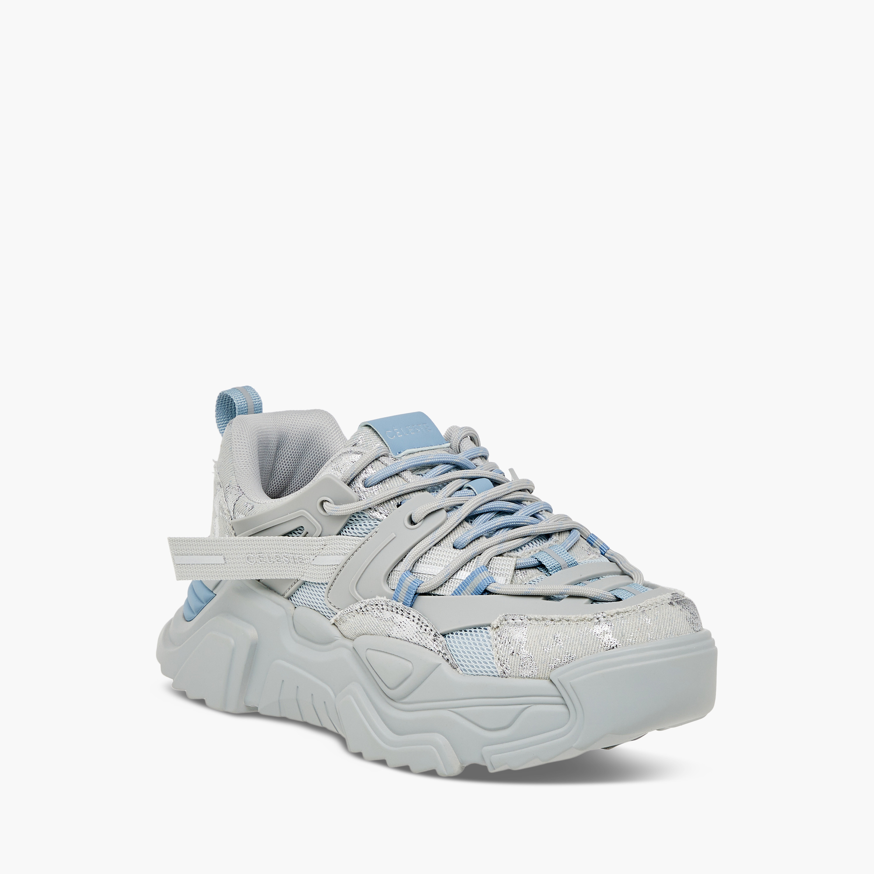 Celeste Women's Panelled Chunky Sole Sneakers with Lace-Up Closure-women-shoes-sneakers-image-2