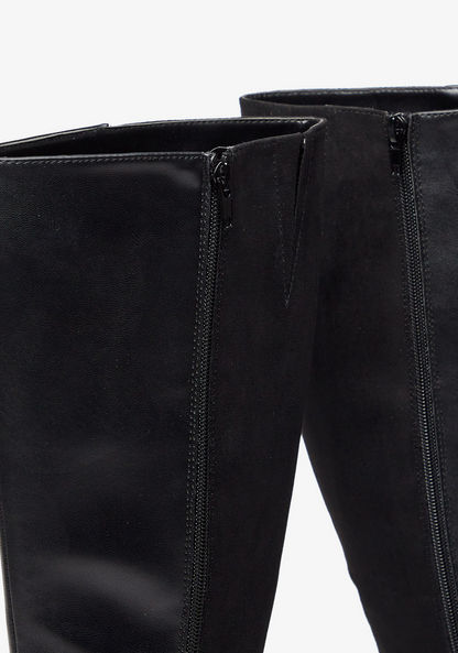 Lee Cooper Women's Knee Length Boots with Block Heel and Zip Closure-Women%27s Boots-image-5