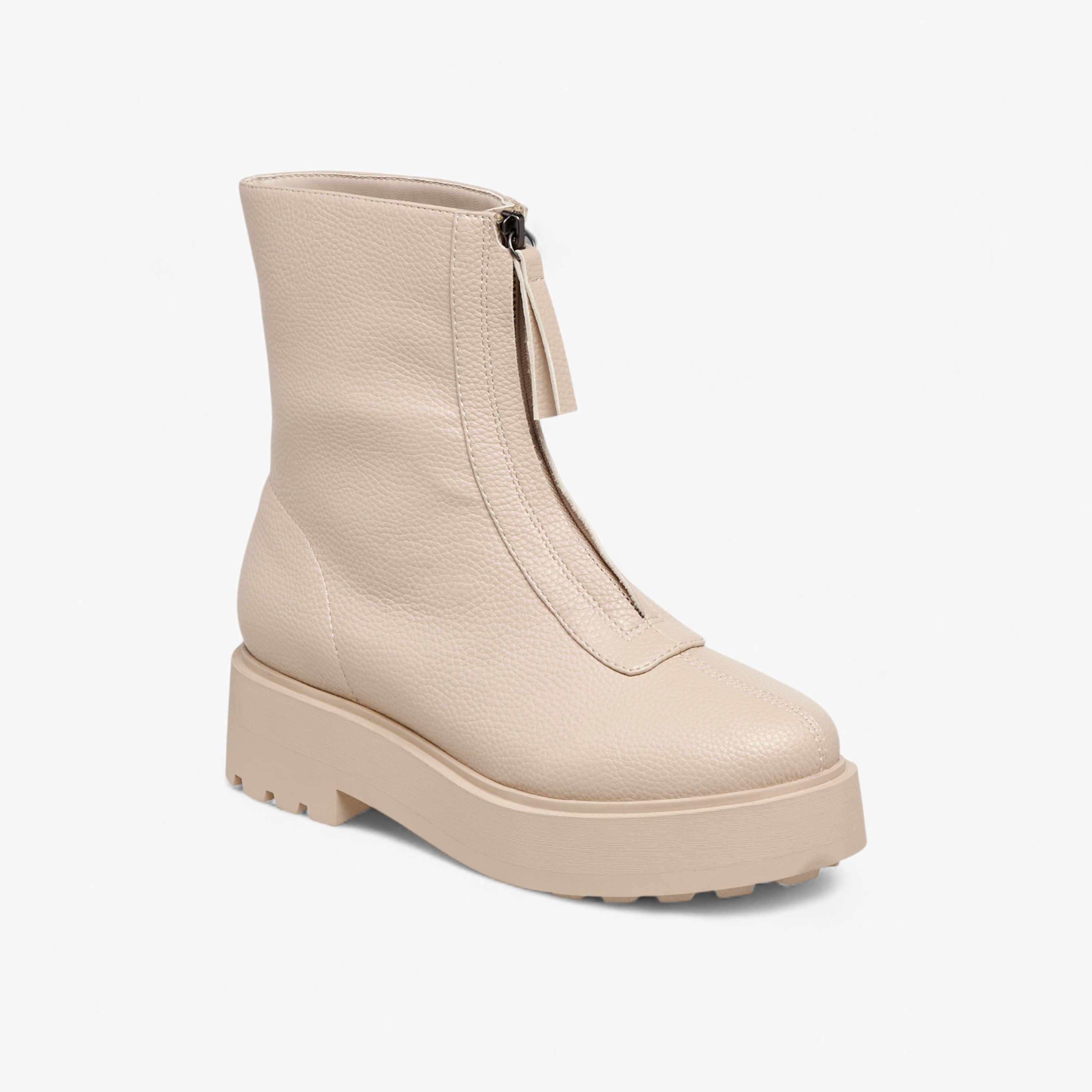 Celeste Women's Textured Ankle Boots with Zip Closure-women-winterwear-boots-image-2