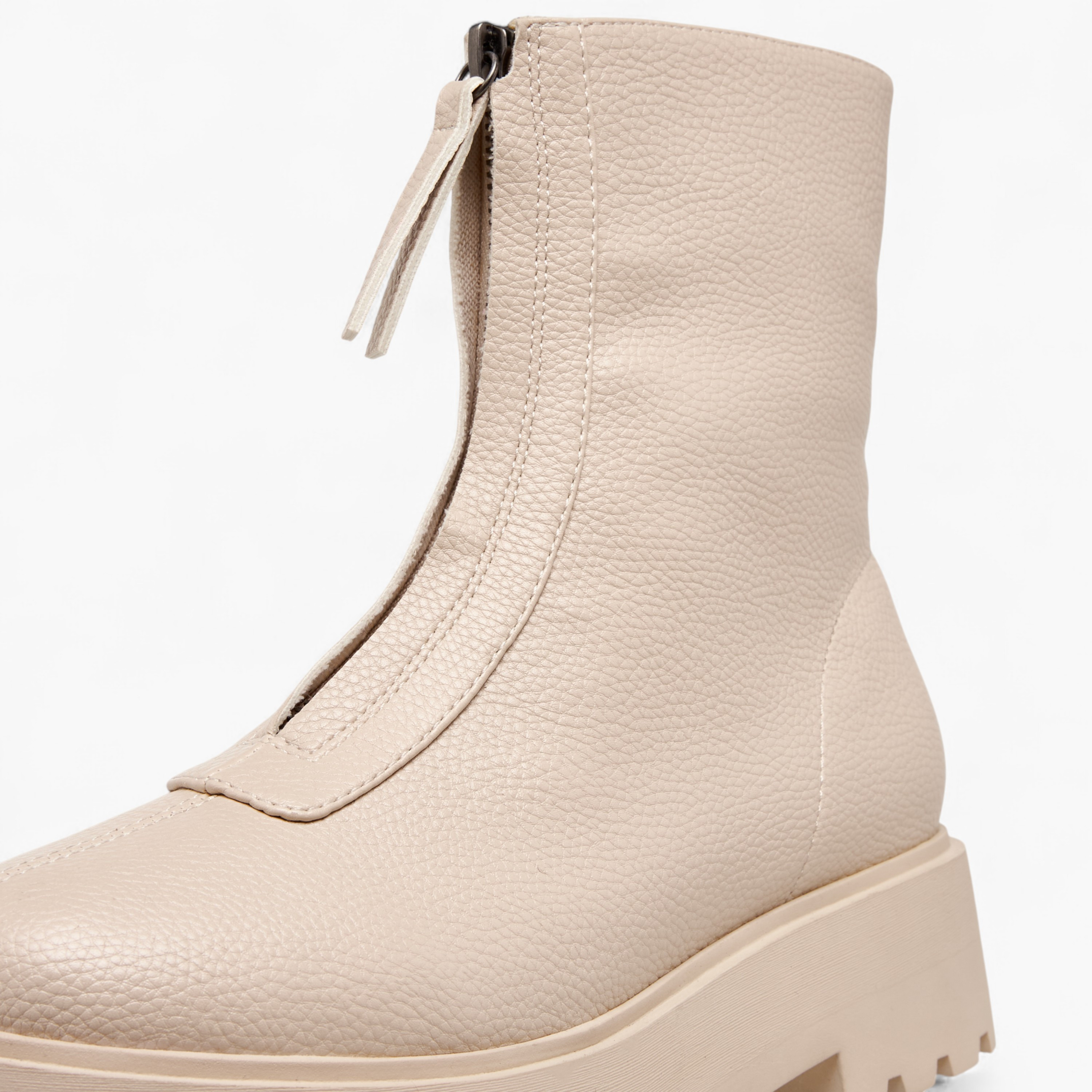 Celeste Women's Textured Ankle Boots with Zip Closure-women-winterwear-boots-image-4