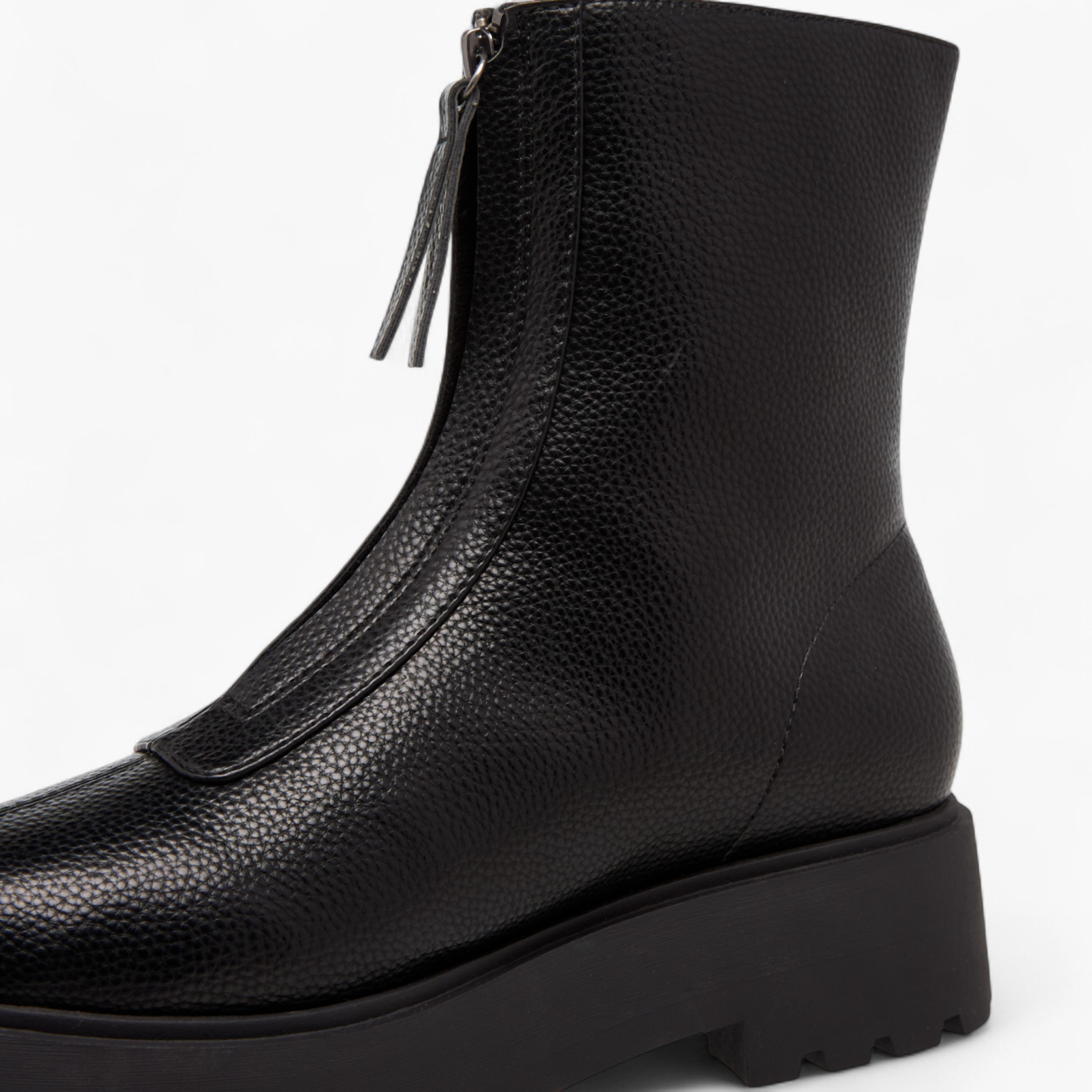 Celeste Women's Textured Ankle Boots with Zip Closure-women-shoes-boots-image-4