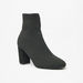Celeste Women's Textured Ankle Boots with Block Heels and Zip Closure-Women%27s Boots-thumbnailMobile-0
