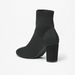 Celeste Women's Textured Ankle Boots with Block Heels and Zip Closure-Women%27s Boots-thumbnail-2