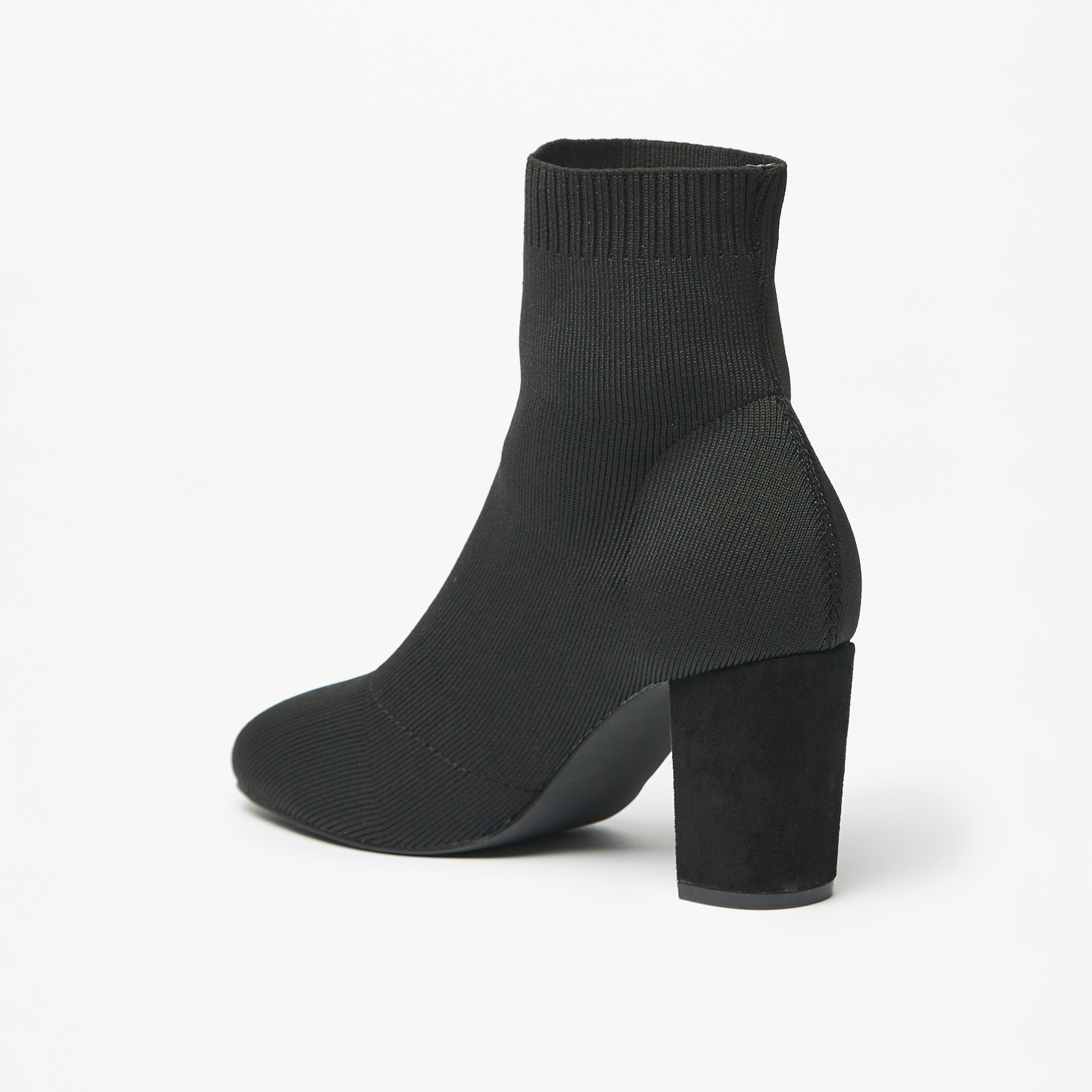 حذاء بطول الكاحل سهل الارتداء وبارز الملمس بِكعب سميك للنساء من سيليست-women-shoes-boots-image-3