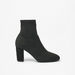 Celeste Women's Textured Ankle Boots with Block Heels and Zip Closure-Women%27s Boots-thumbnailMobile-3