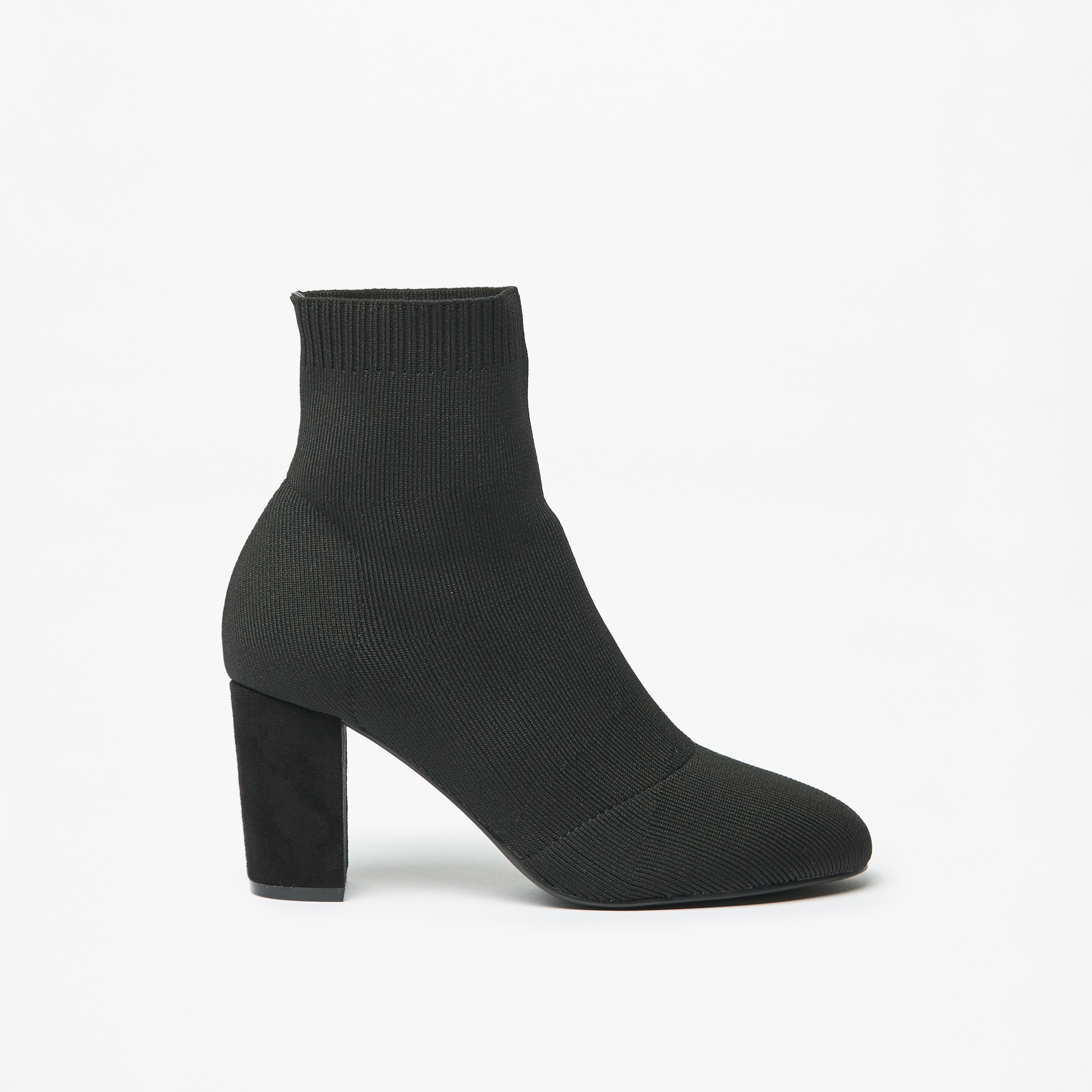 حذاء بطول الكاحل سهل الارتداء وبارز الملمس بِكعب سميك للنساء من سيليست-women-shoes-boots-image-4