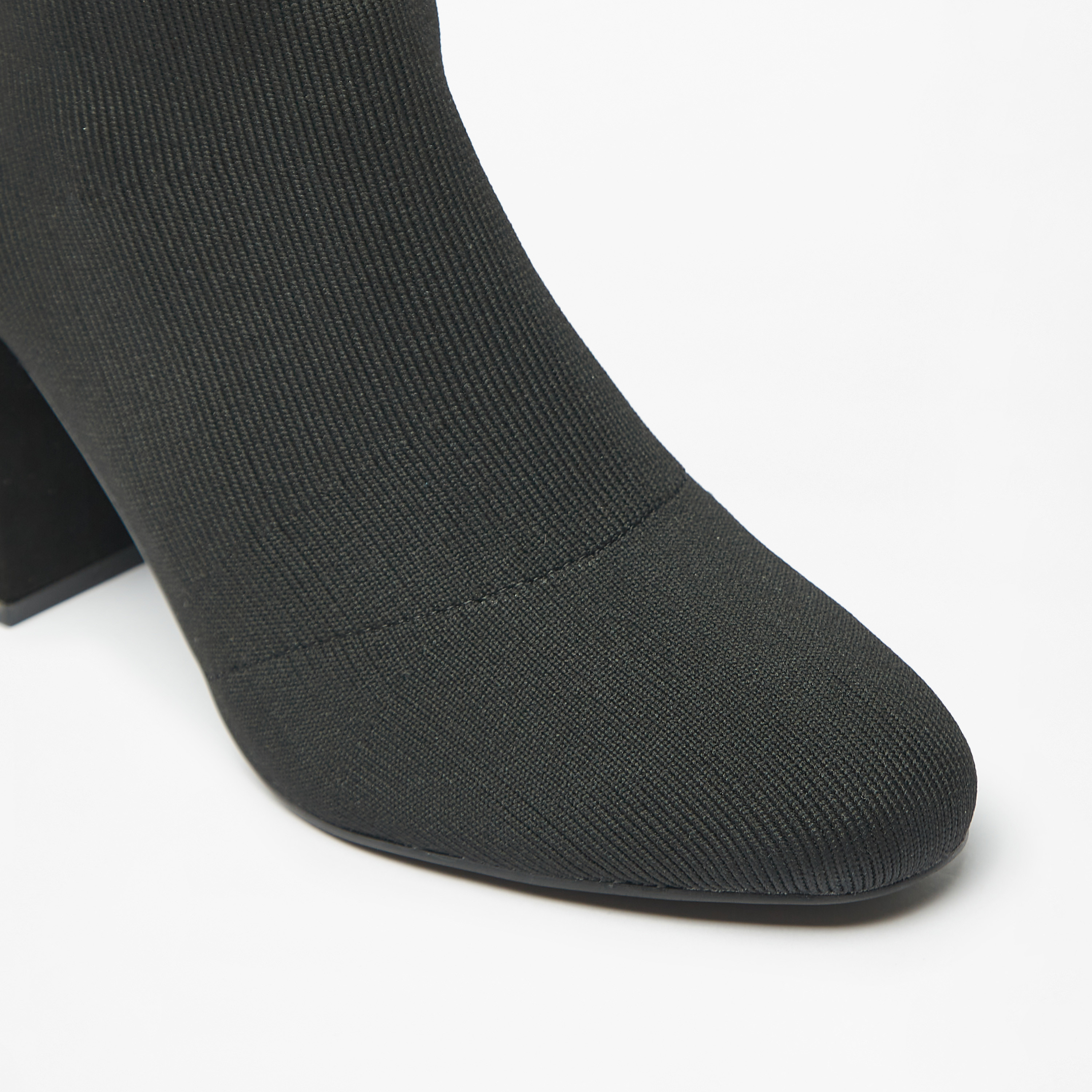 حذاء بطول الكاحل سهل الارتداء وبارز الملمس بِكعب سميك للنساء من سيليست-women-shoes-boots-image-7