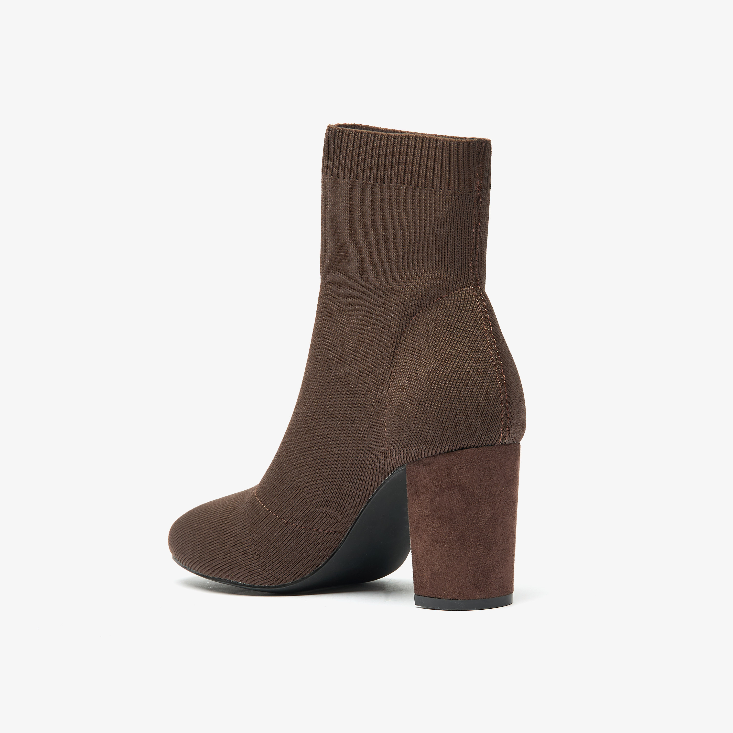 Celeste Women's Textured Ankle Boots with Block Heels and Slip-on Closure-women-shoes-boots-image-2