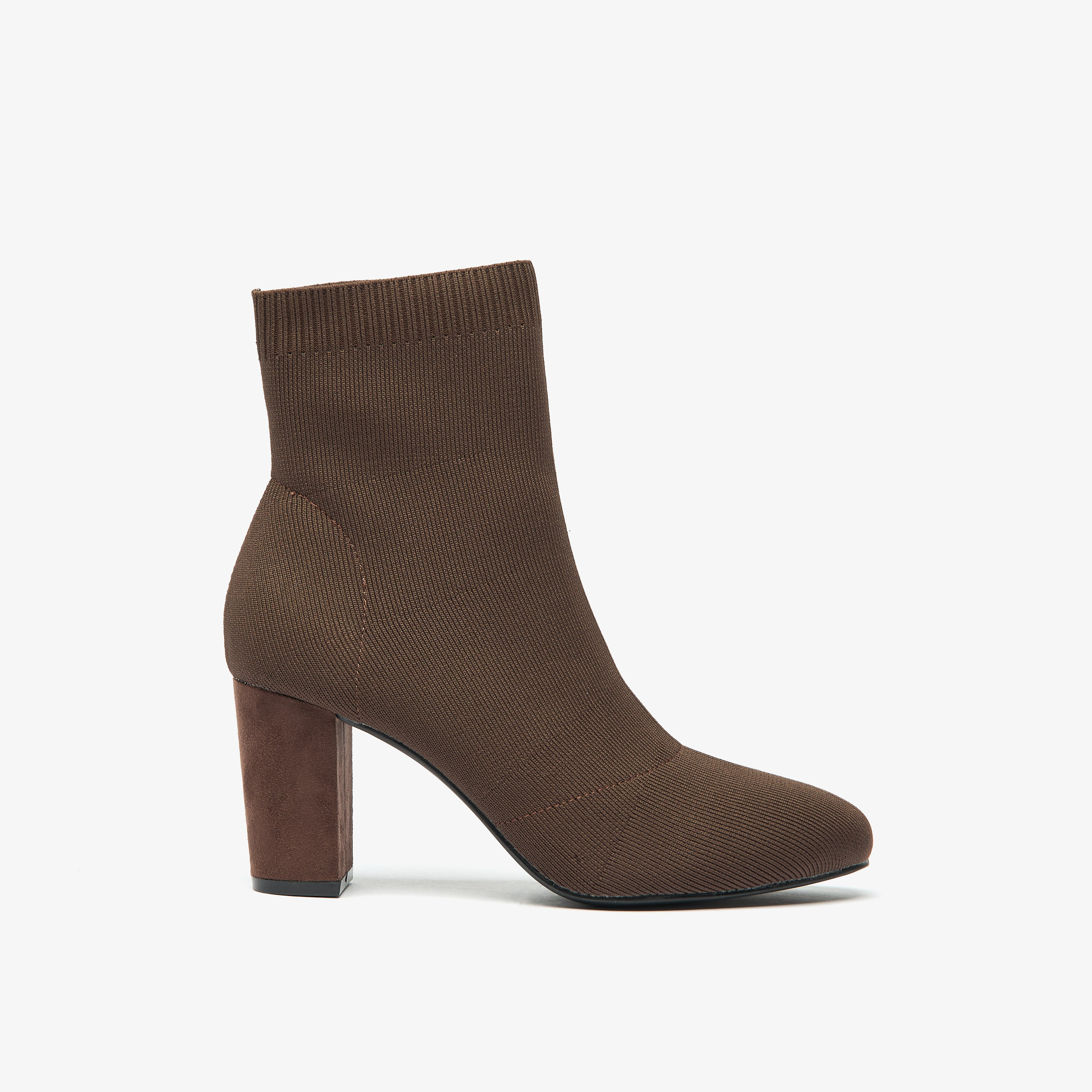 Celeste Women's Textured Ankle Boots with Block Heels and Slip-on Closure-women-shoes-boots-image-3