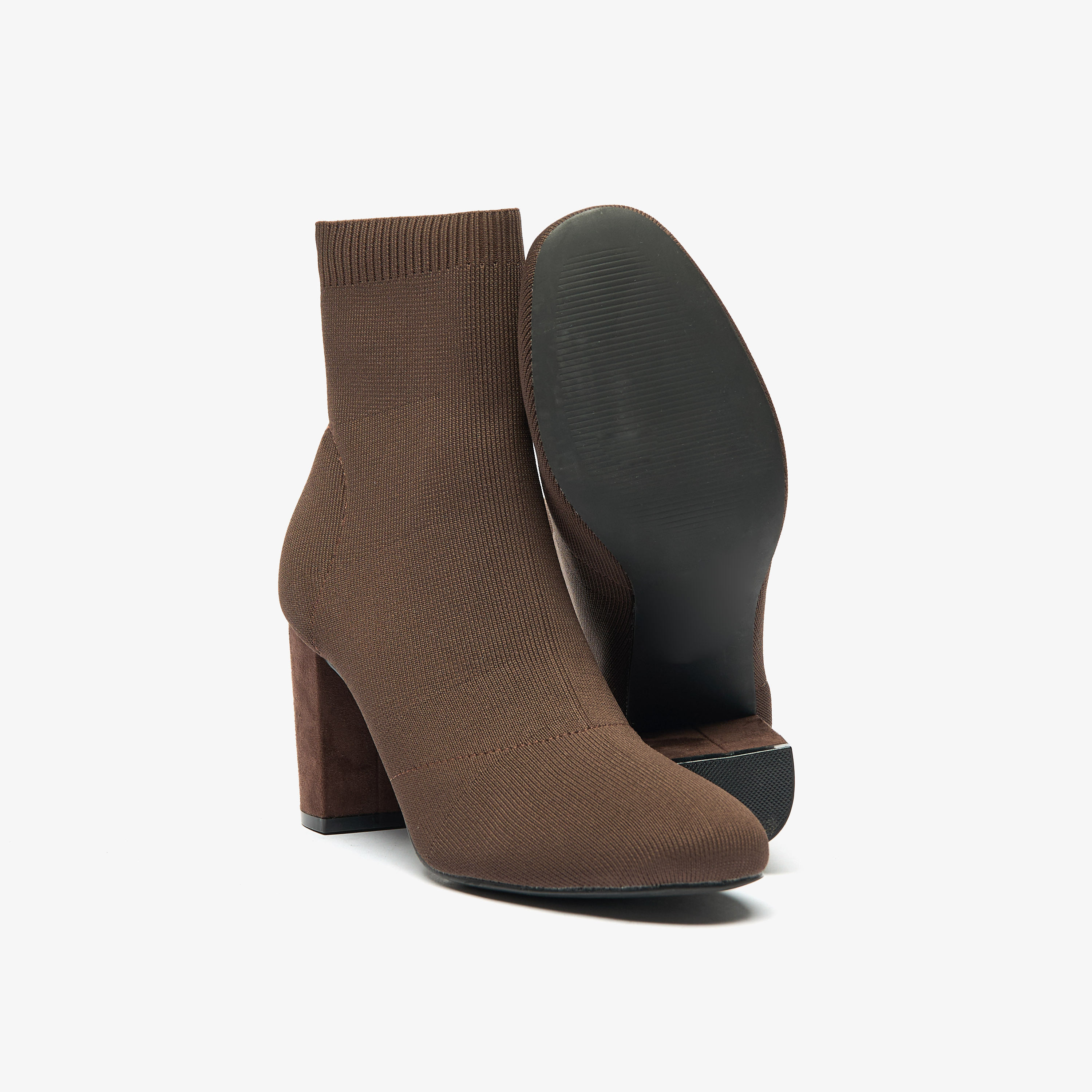 Celeste Women's Textured Ankle Boots with Block Heels and Slip-on Closure-women-shoes-boots-image-4