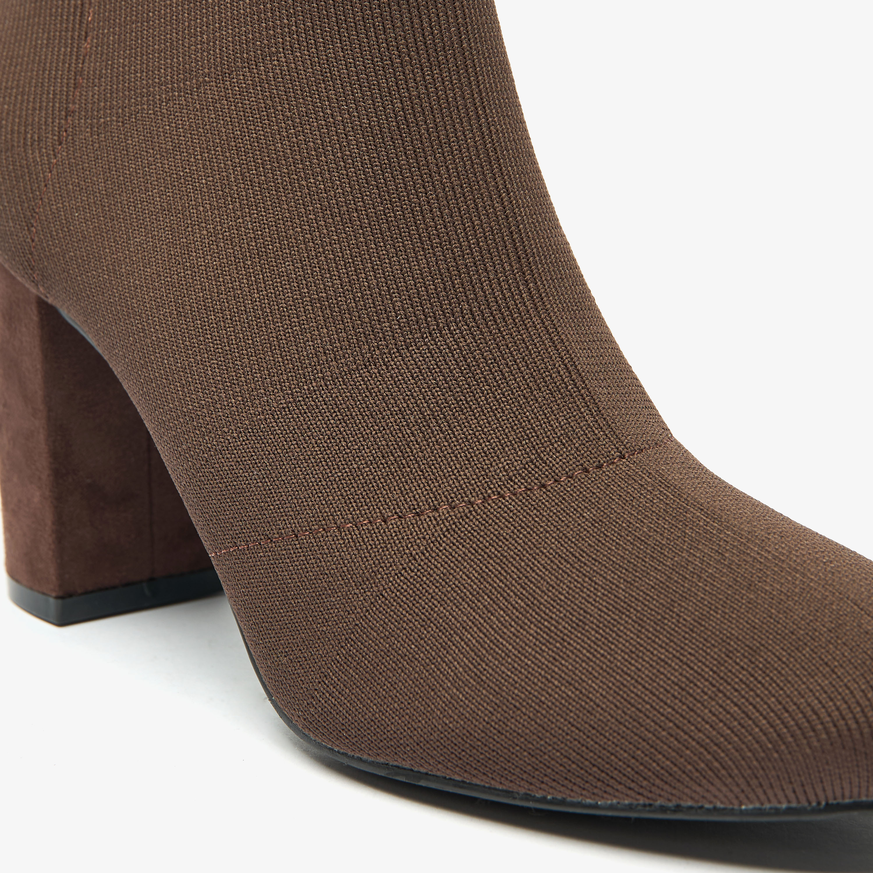 Celeste Women's Textured Ankle Boots with Block Heels and Slip-on Closure-women-shoes-boots-image-5