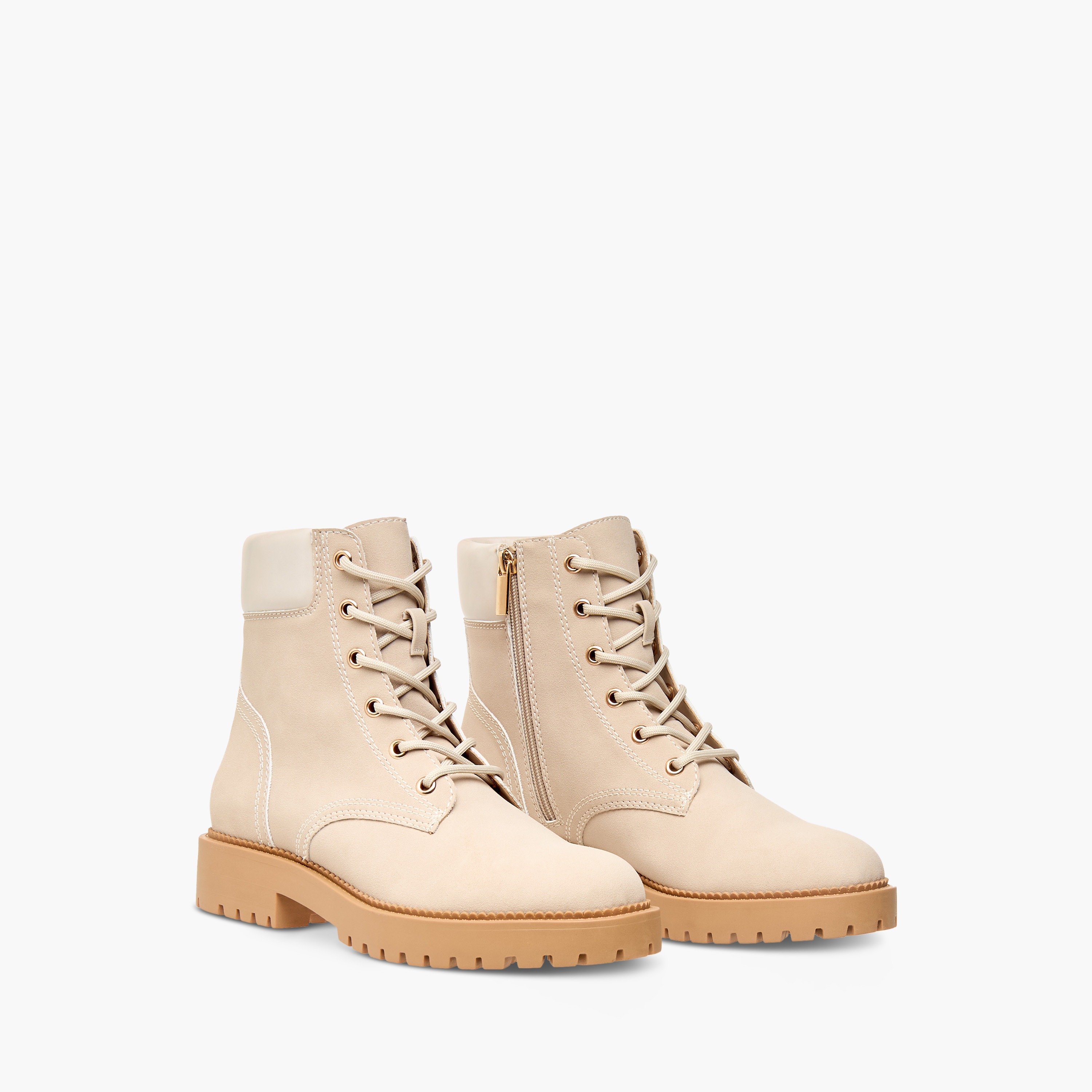 بوت بطول الكاحل بتصميم ألواح وسحاب إغلاق ونعل سميك من فلورا بيلا-women-shoes-boots-image-7
