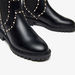Celeste Women's Pearl Embellished Slip-On Ankle Boots-Women%27s Boots-thumbnail-3