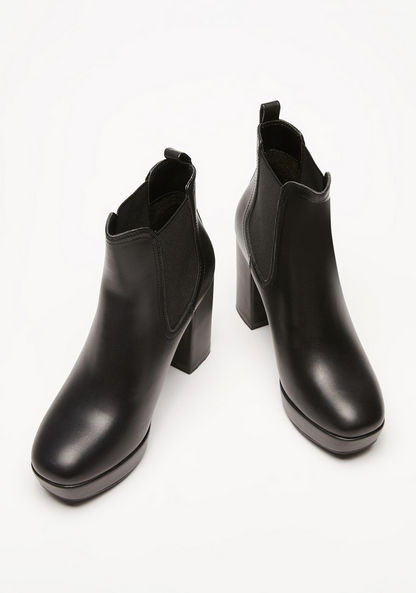 Celeste Women's Slip-On Ankle Boots with Block Heels-Women%27s Boots-image-2