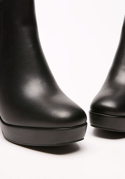 Celeste Women's Slip-On Ankle Boots with Block Heels-Women%27s Boots-image-4