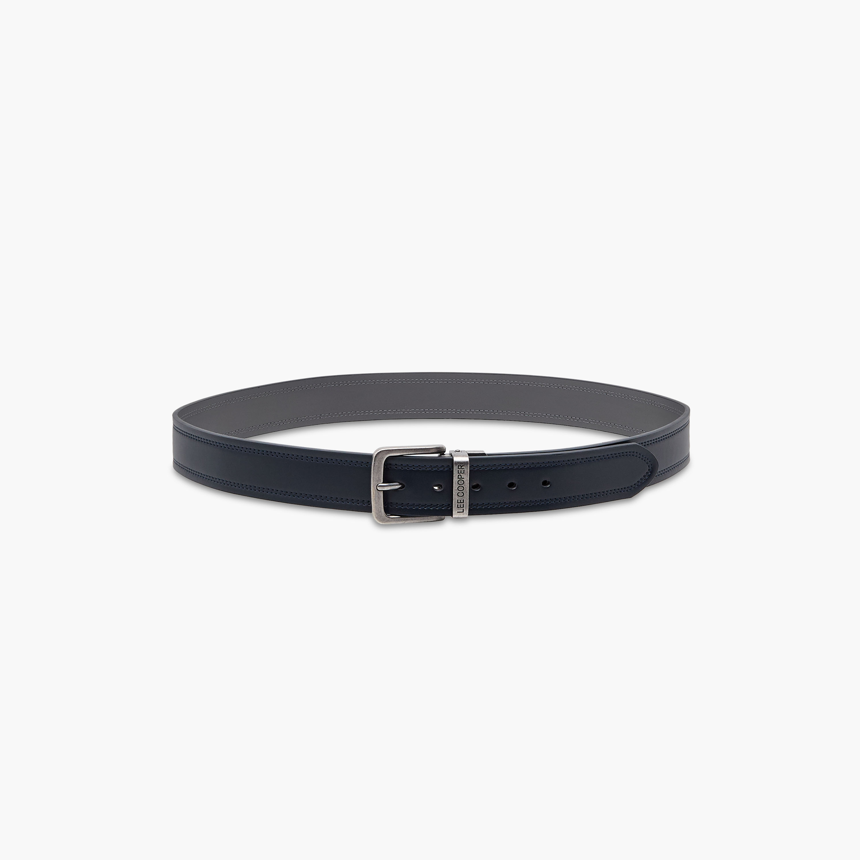 Lee Cooper Solid Belt with Pin Buckle Closure and Stitch Detailing-men-beltsandwallets-belts-image-4